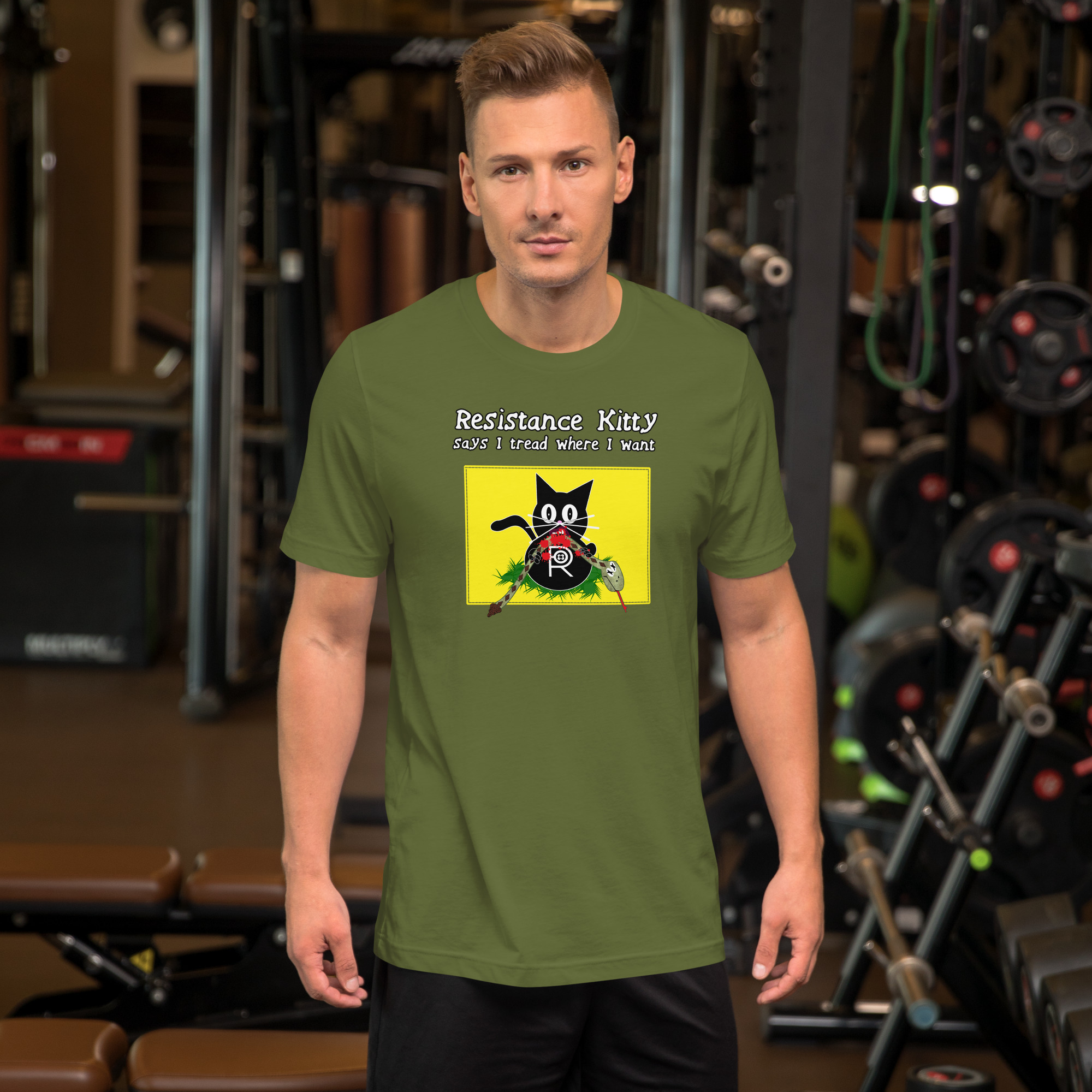 R - Resistance Kitty Says I Tread Where I Want Dark Style Unisex T-shirt - Image 28