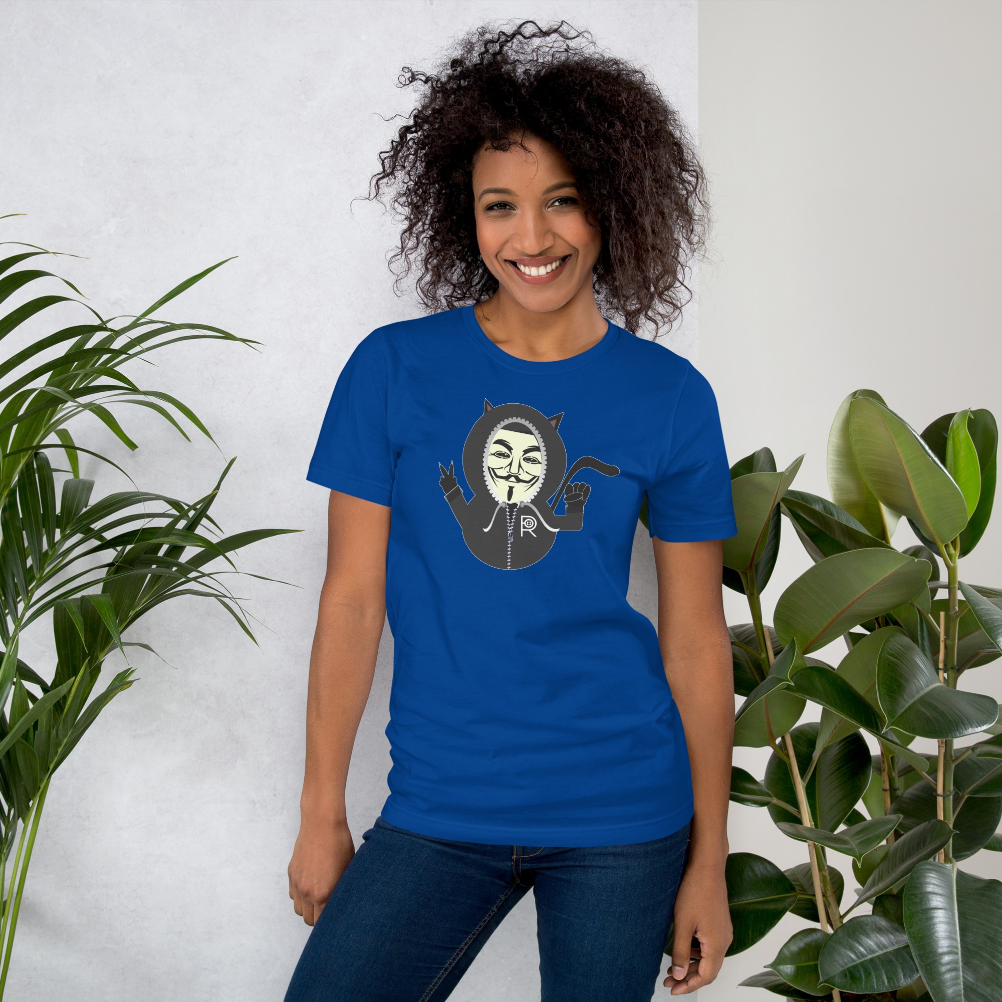 R - Anonymous Resistance Kitty Dark Style Unisex T-shirt - Image 18