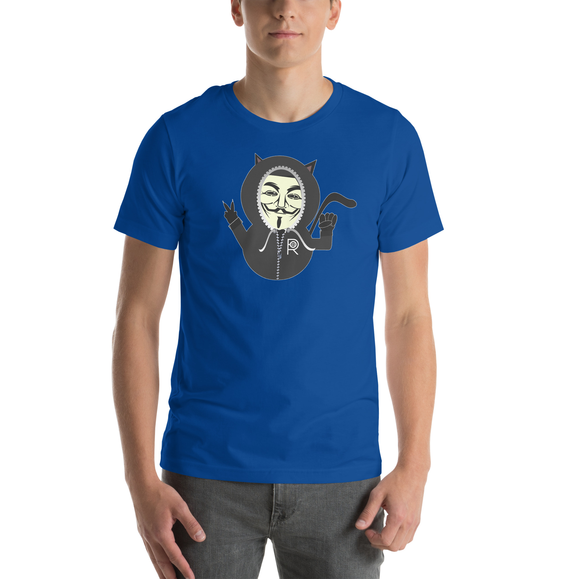 R - Anonymous Resistance Kitty Dark Style Unisex T-shirt - Image 19