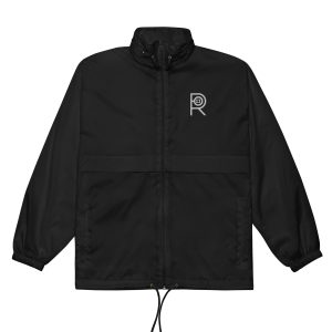R - White And Black Outlined Unisex Windbreaker