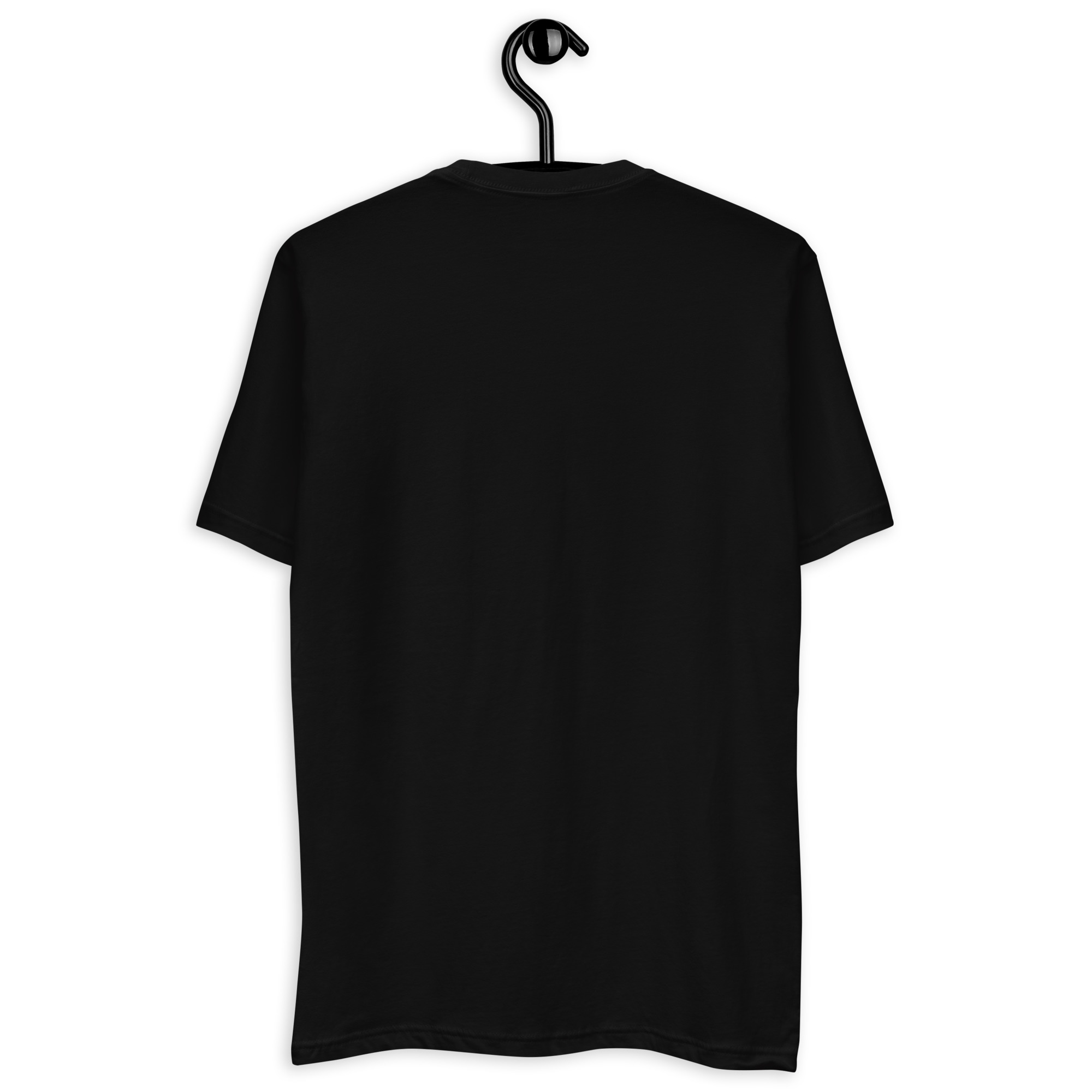 R - White And Black Outlined Men's Fitted Short Sleeve T-shirt - Image 42