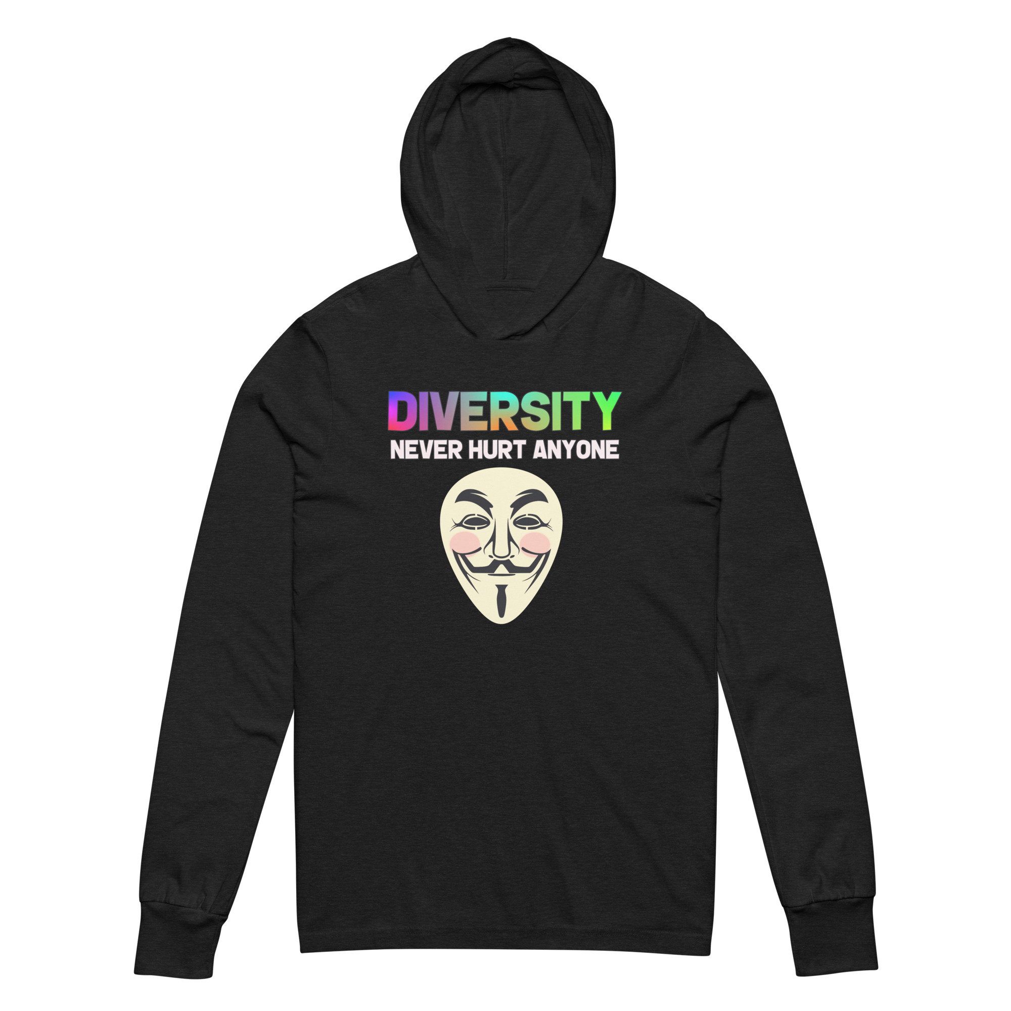 R - Diversity Never Hurt Anyone Hooded Long-sleeve Tee - Image 4