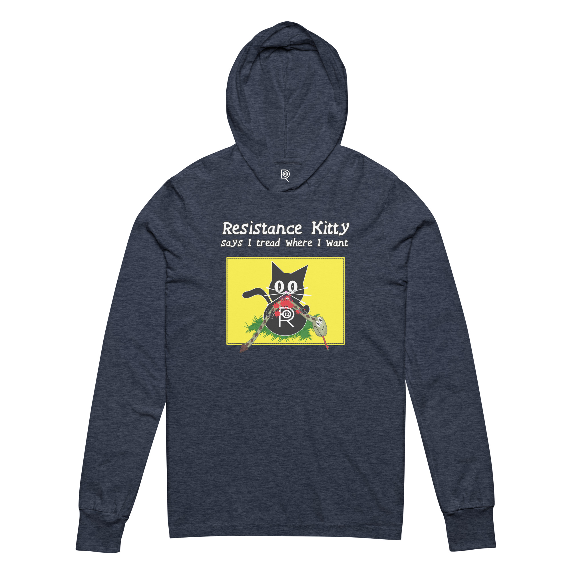 R - Resistance Kitty Says I Tread Where I Want Hooded Long-sleeve Tee Shirt - Image 6