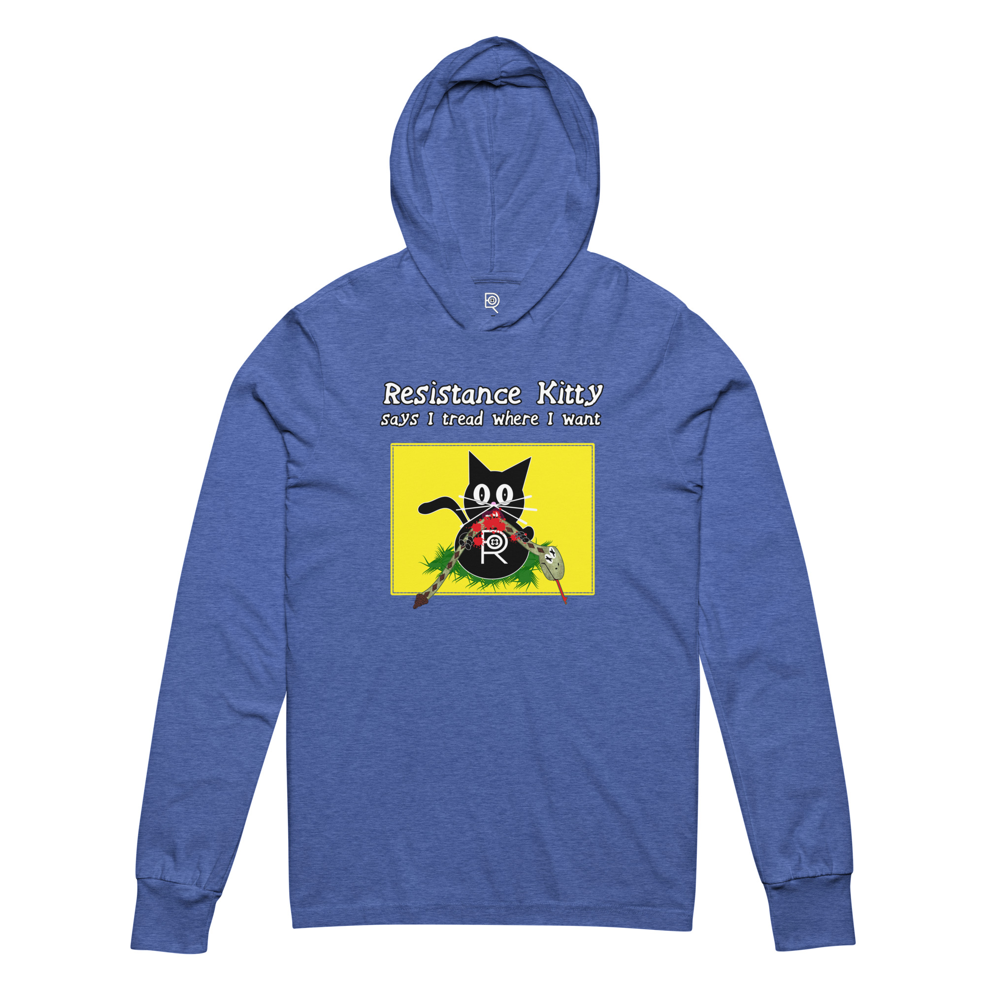 R - Resistance Kitty Says I Tread Where I Want Hooded Long-sleeve Tee Shirt - Image 7