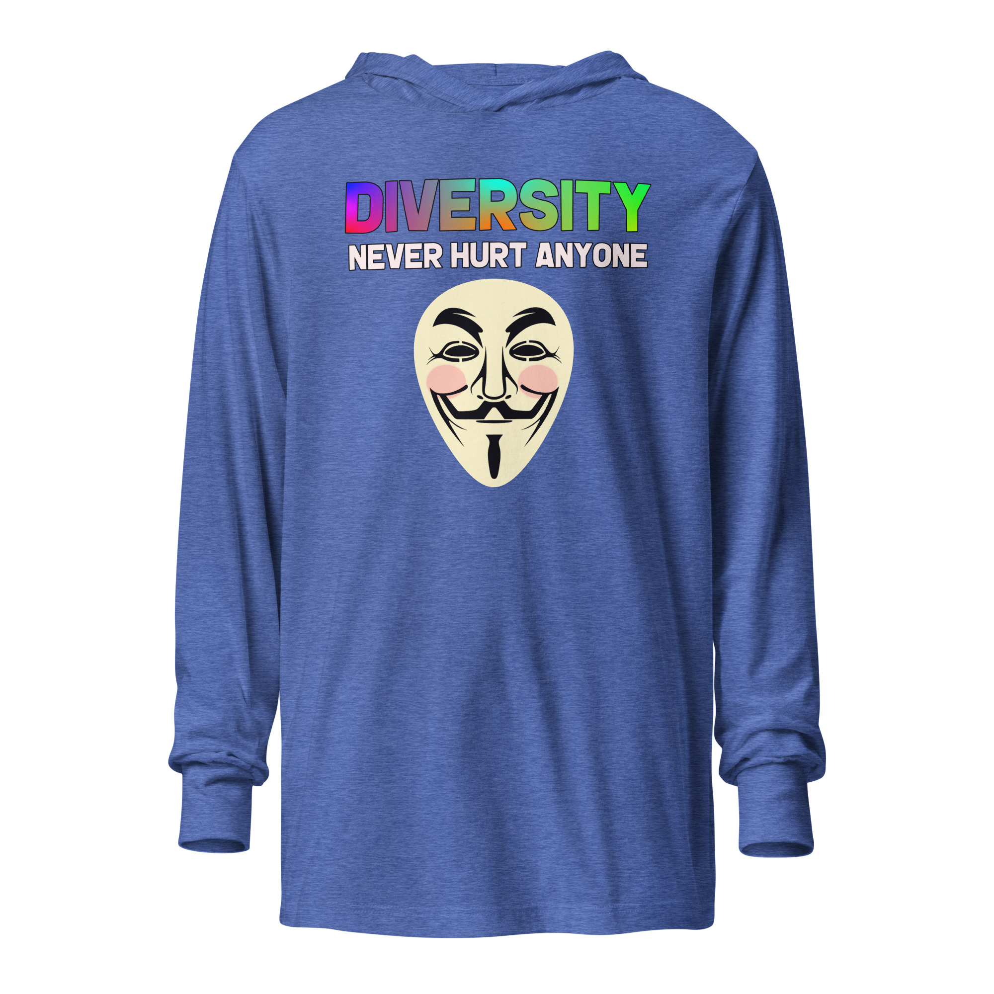 R - Diversity Never Hurt Anyone Hooded Long-sleeve Tee - Image 32
