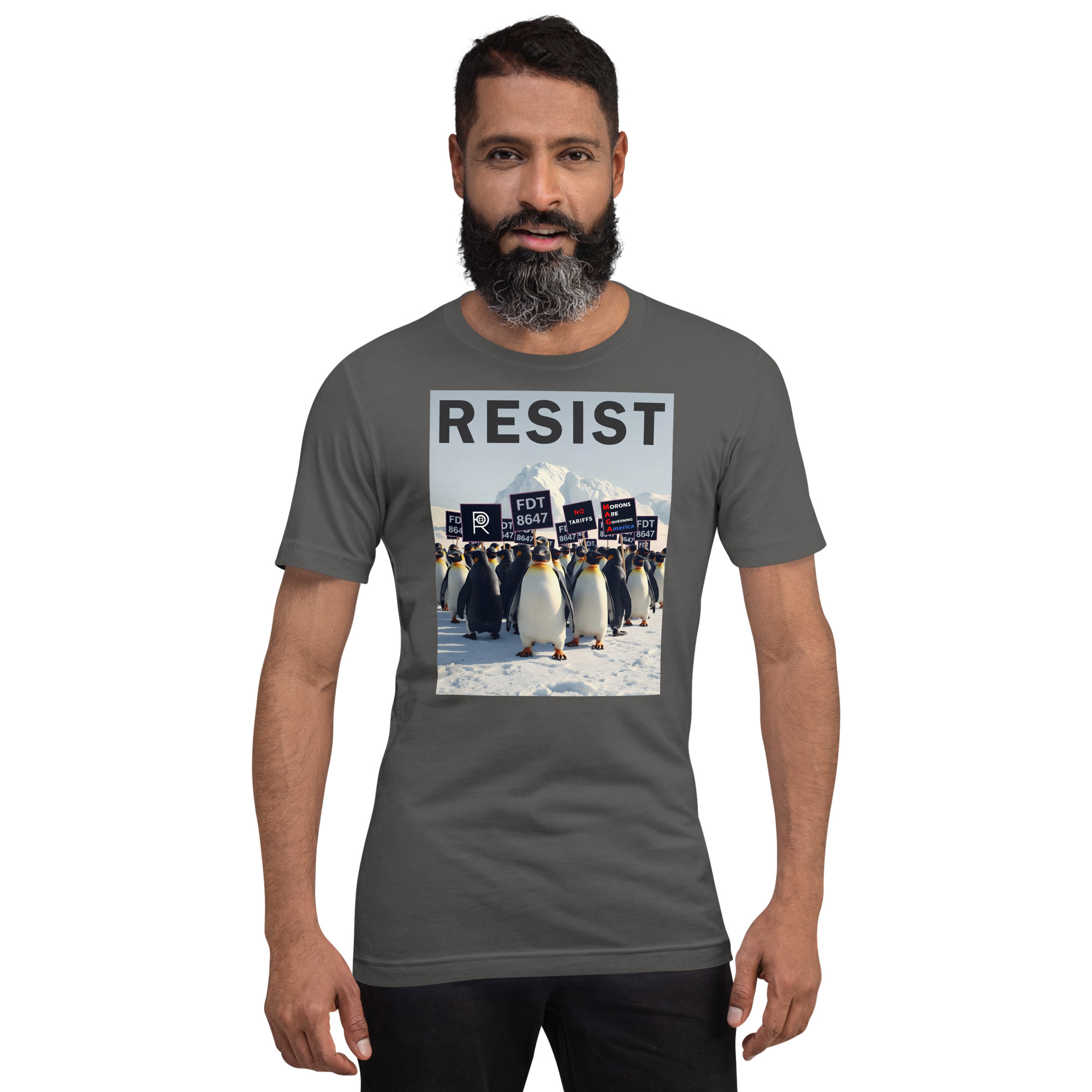 R - Penguins Resist FDT 8647 No Tariffs MAGA Morons Are Governing America Dark Style Unisex T-shirt - Image 23