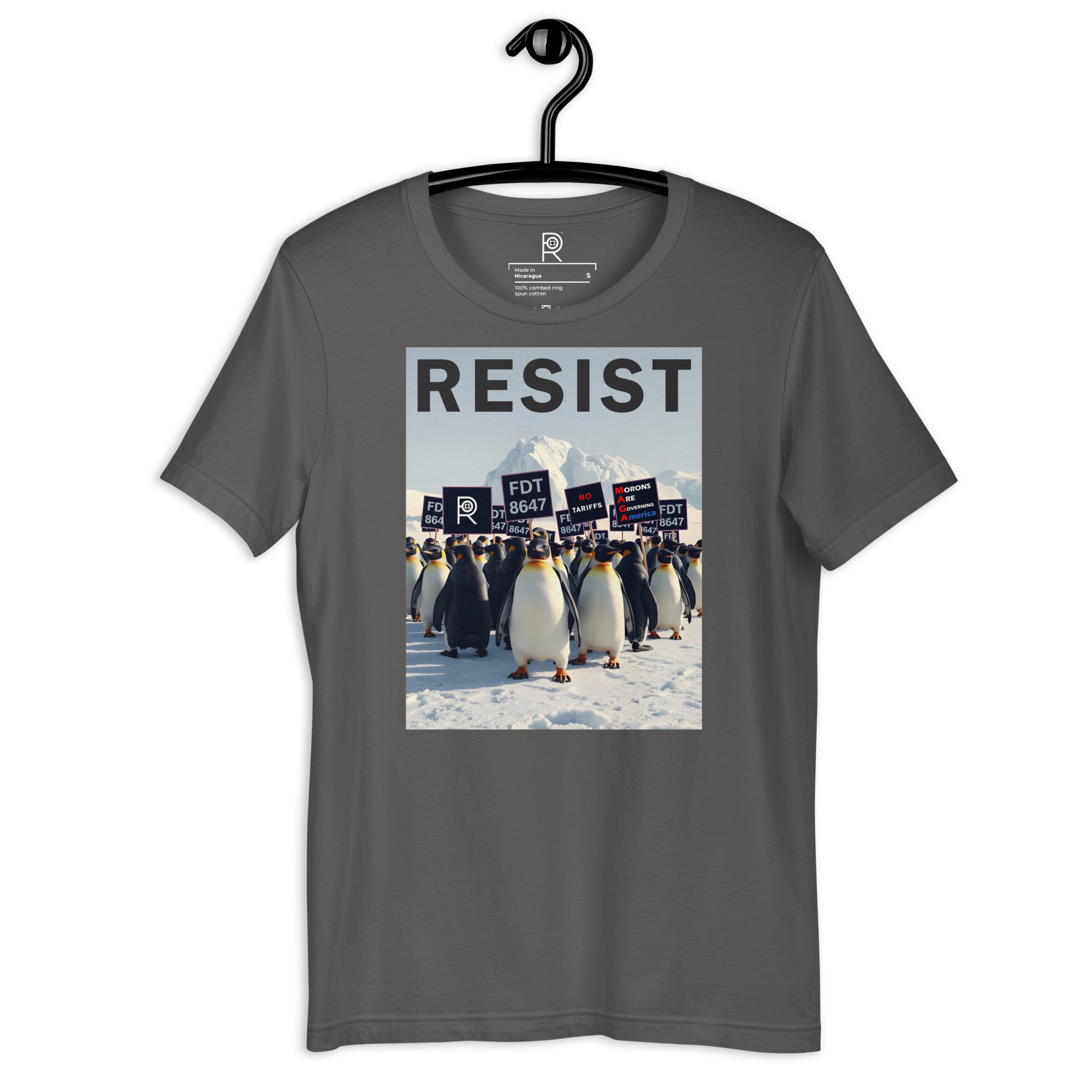 R - Penguins Resist FDT 8647 No Tariffs MAGA Morons Are Governing America Dark Style Unisex T-shirt - Image 55