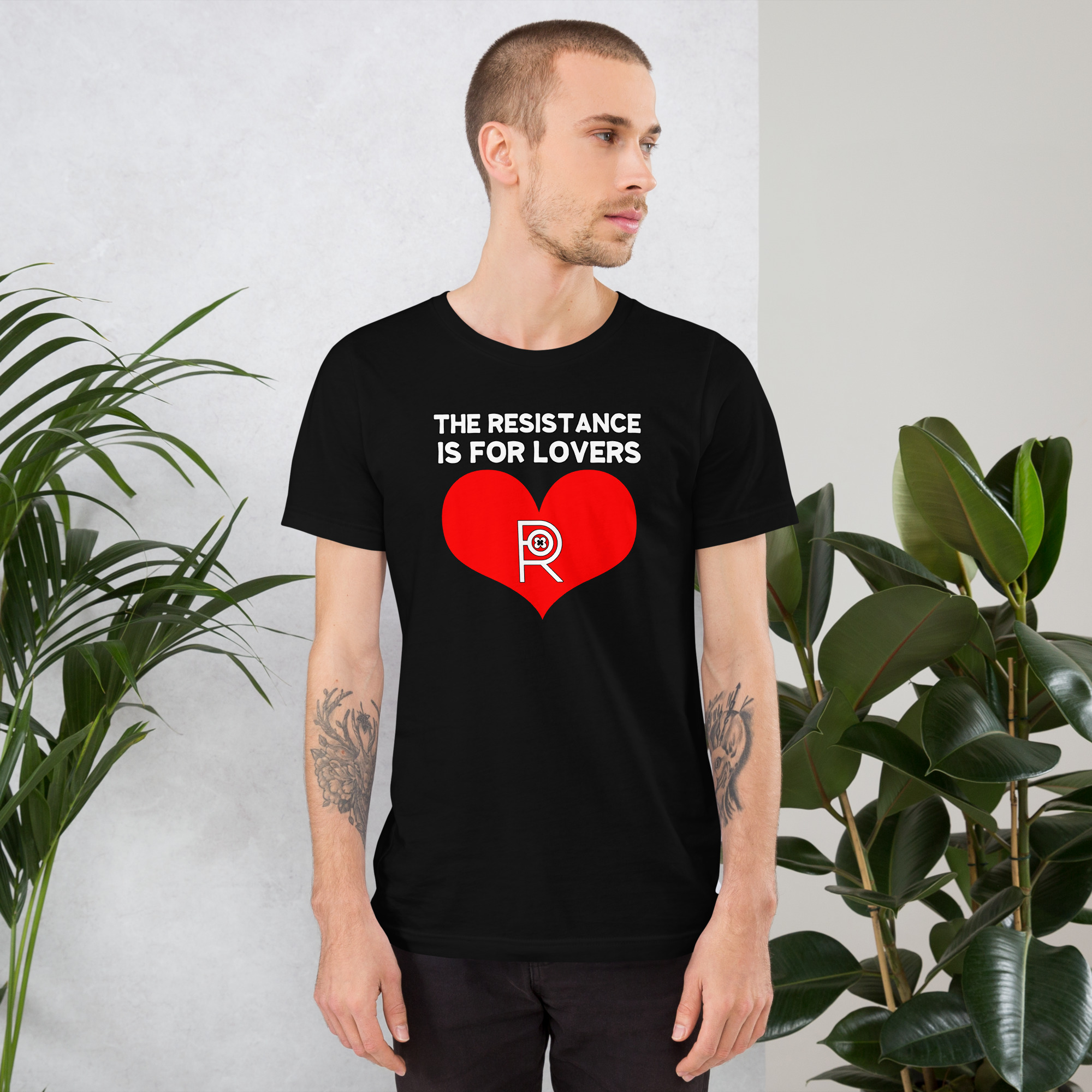 R - The Resistance Is For Lovers Dark Style Unisex T-shirt - Image 3