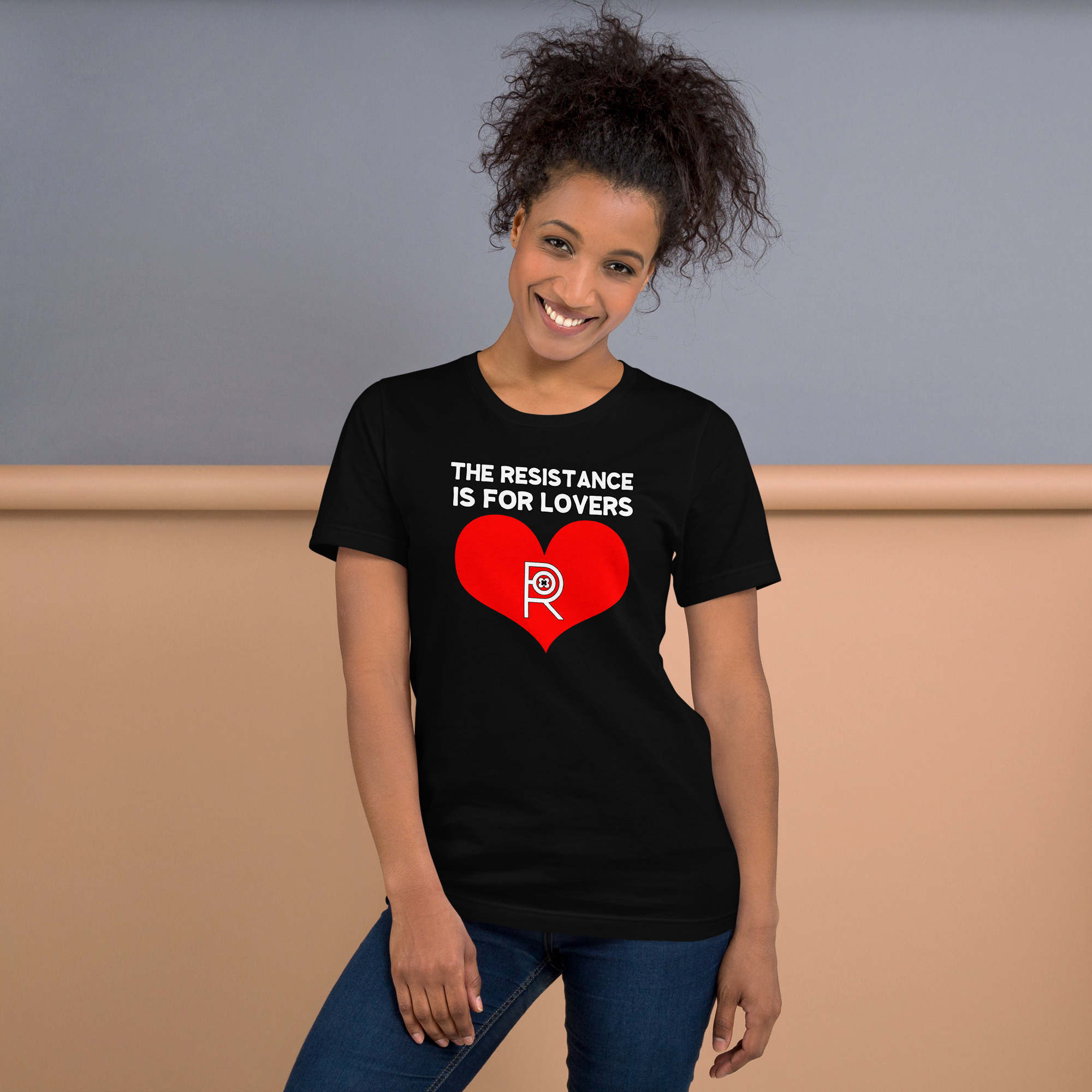 R - The Resistance Is For Lovers Dark Style Unisex T-shirt - Image 4