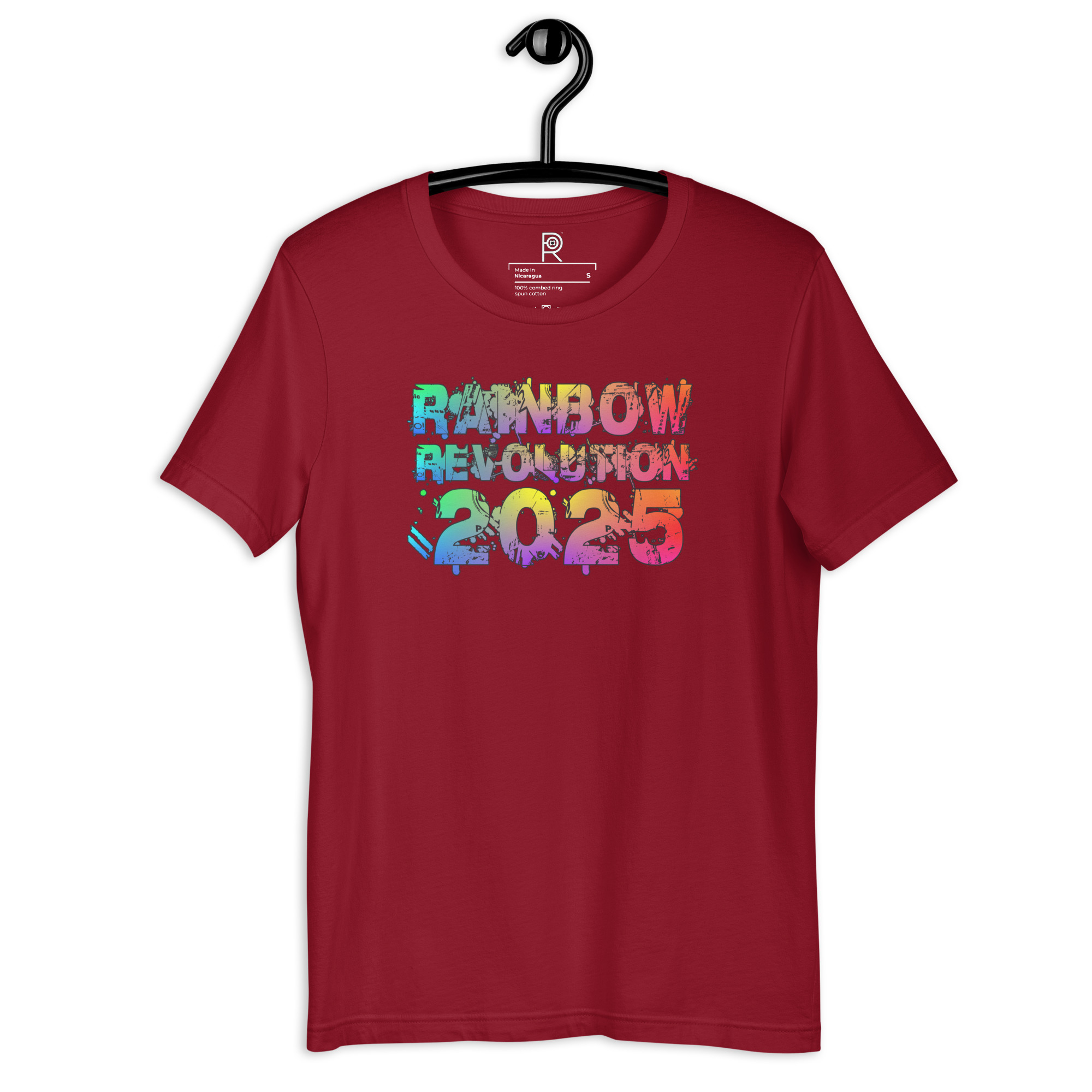 R - Rainbow Revolution 2025 Dark Style Unisex T-shirt - Image 28