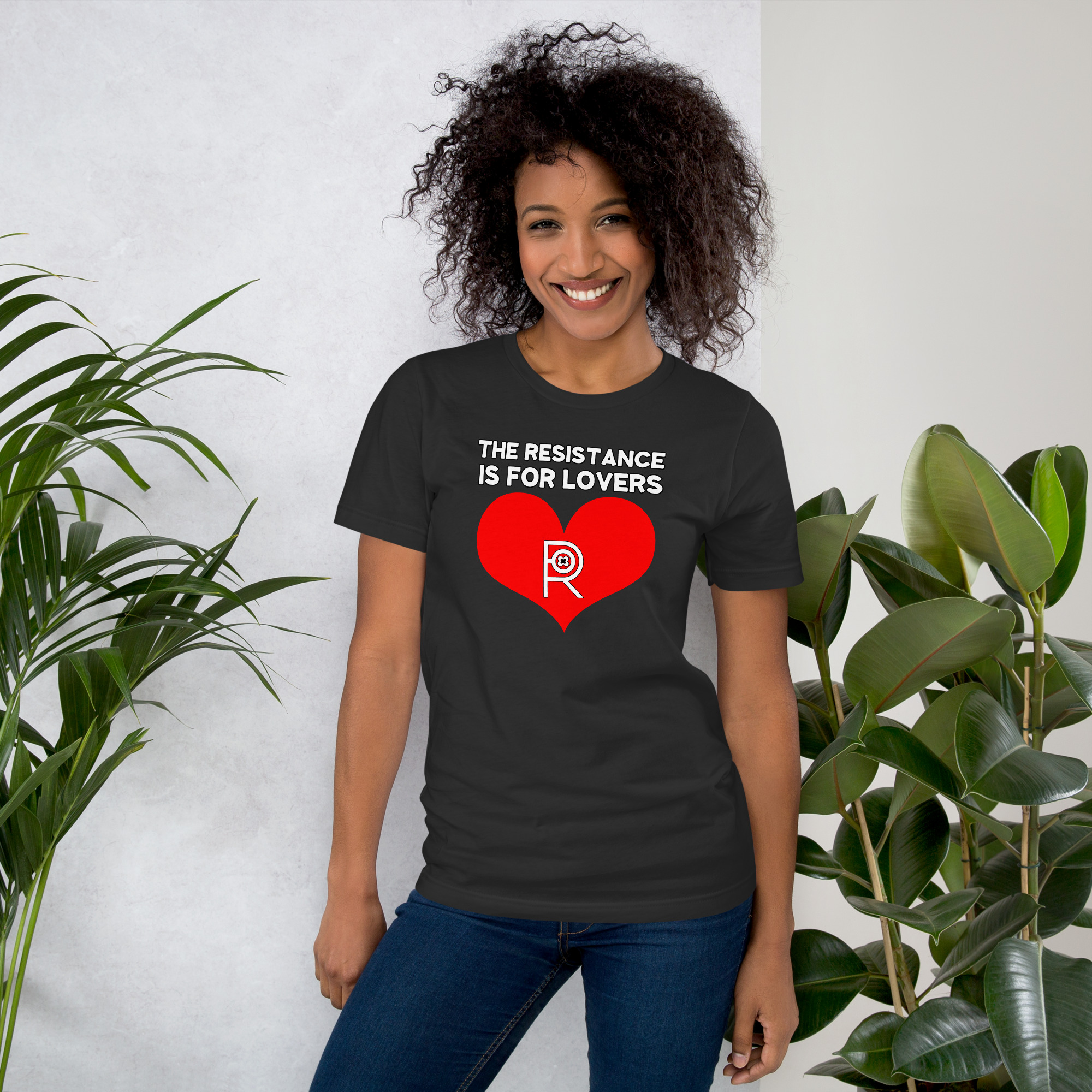 R - The Resistance Is For Lovers Dark Style Unisex T-shirt - Image 12