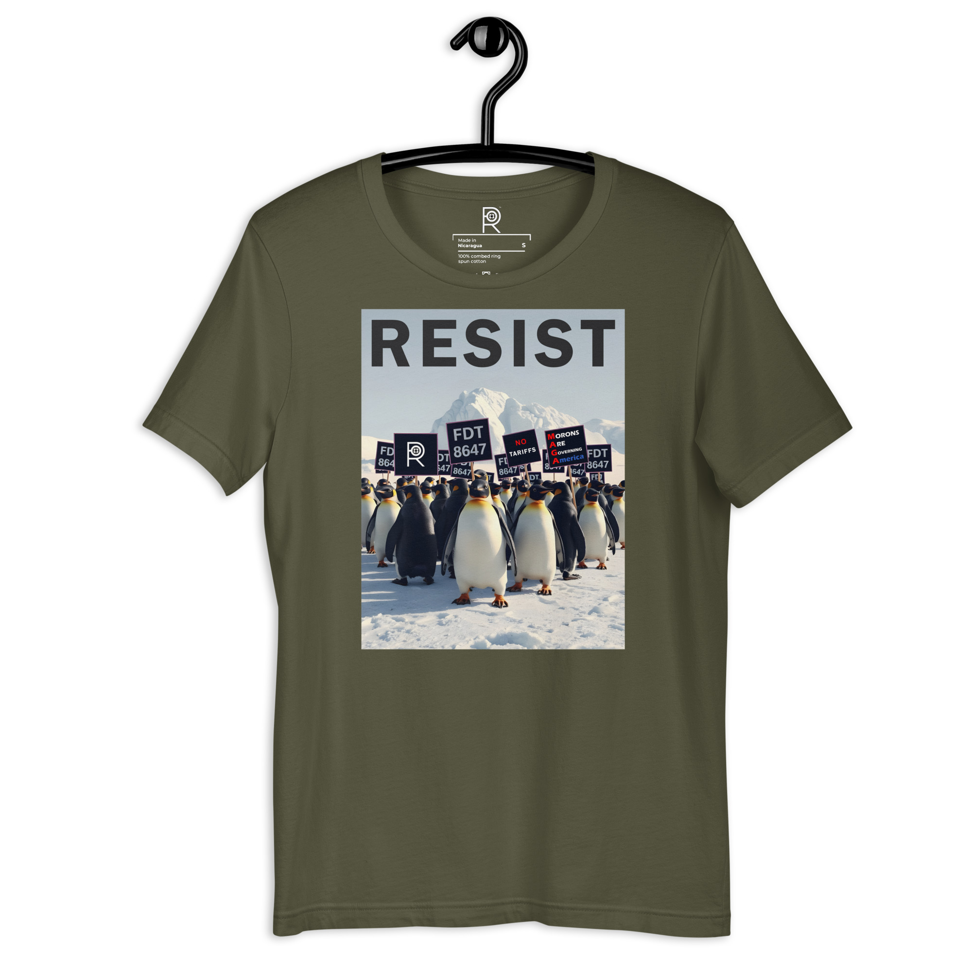 R - Penguins Resist FDT 8647 No Tariffs MAGA Morons Are Governing America Dark Style Unisex T-shirt - Image 52