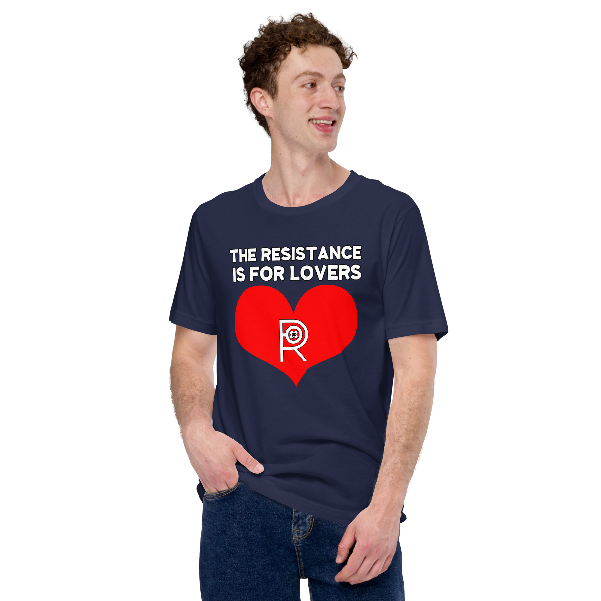 R - The Resistance Is For Lovers Dark Style Unisex T-shirt - Image 7