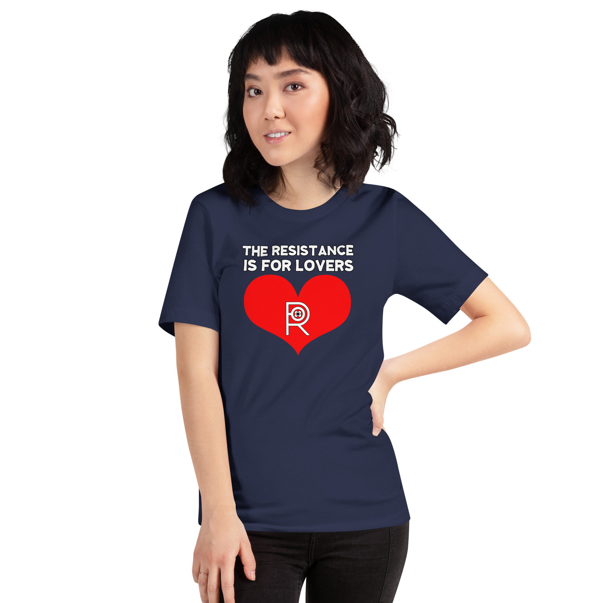R - The Resistance Is For Lovers Dark Style Unisex T-shirt - Image 8