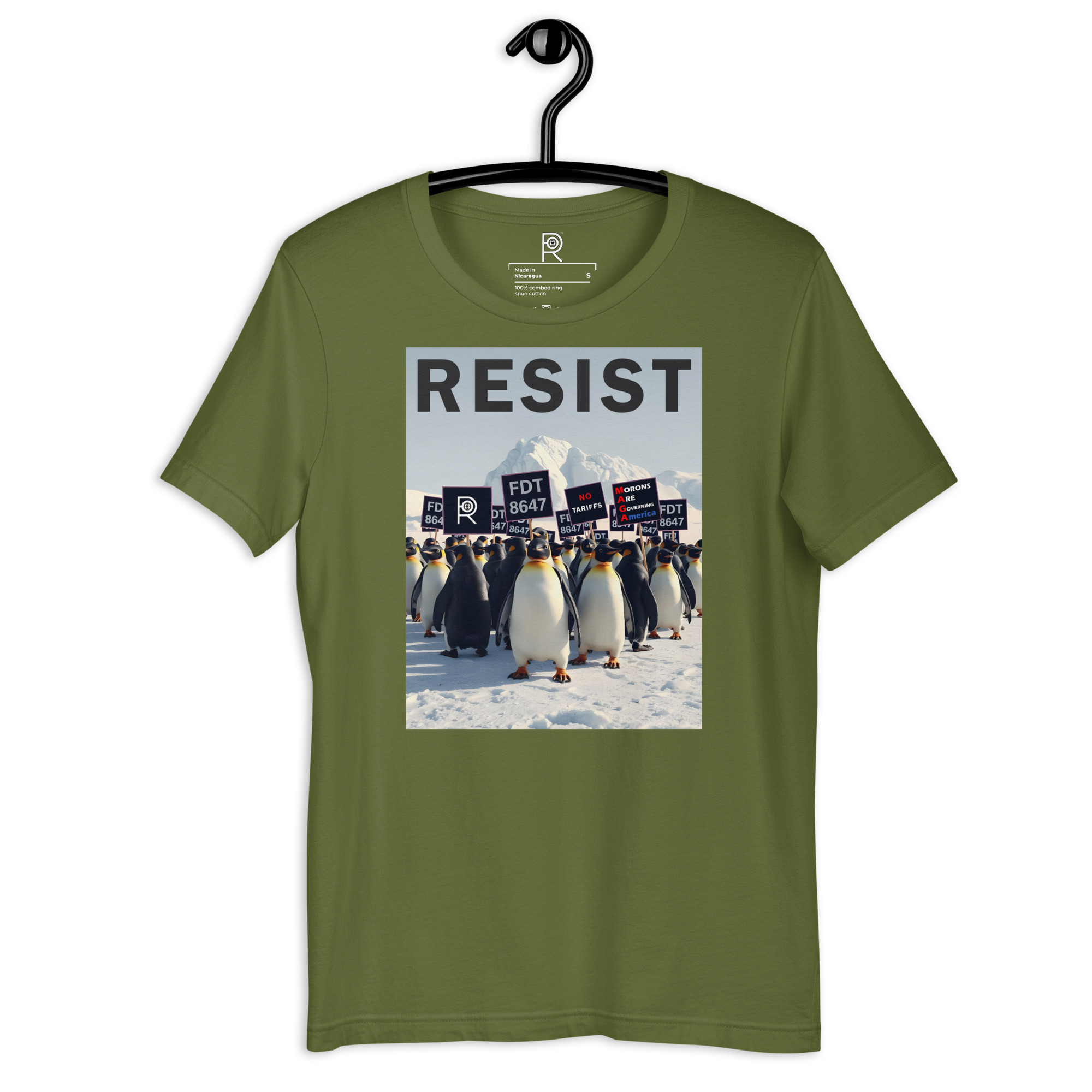 R - Penguins Resist FDT 8647 No Tariffs MAGA Morons Are Governing America Dark Style Unisex T-shirt - Image 61