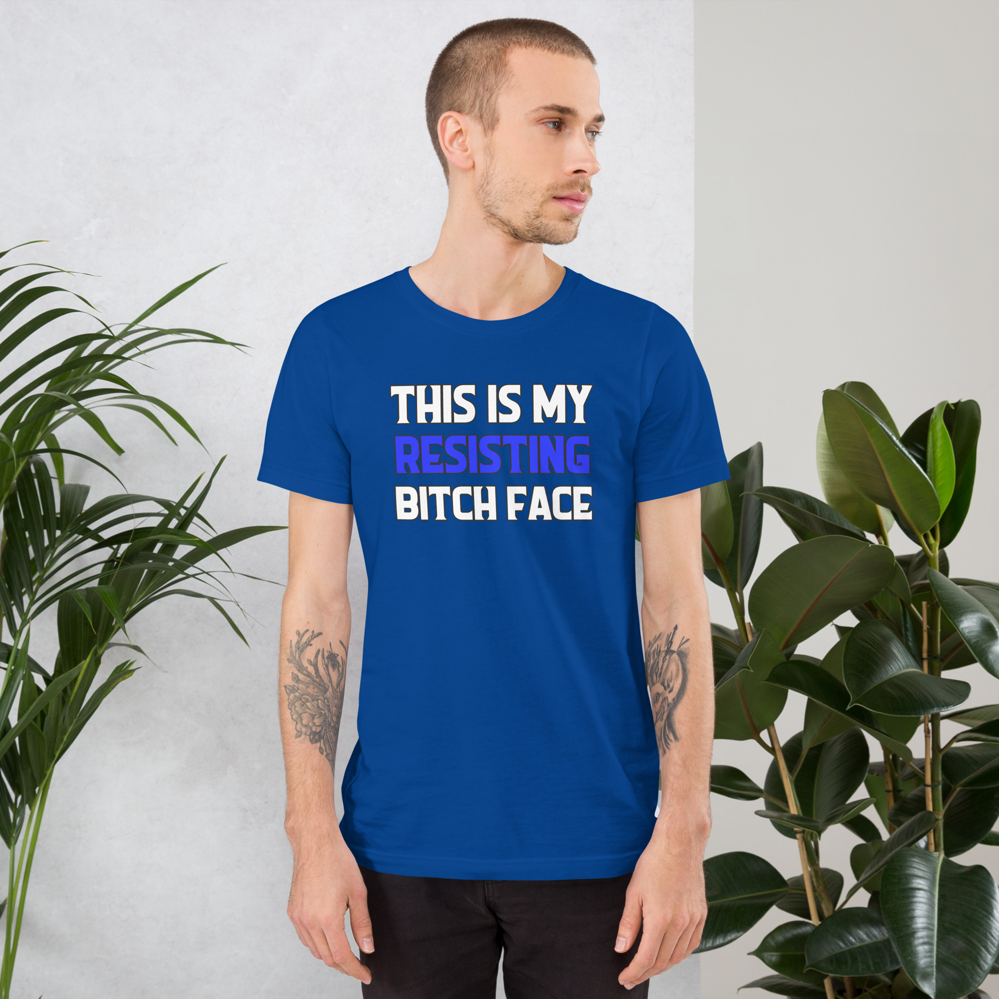 R - This Is My Resisting Bitch Face Dark Style Unisex T-shirt - Image 12