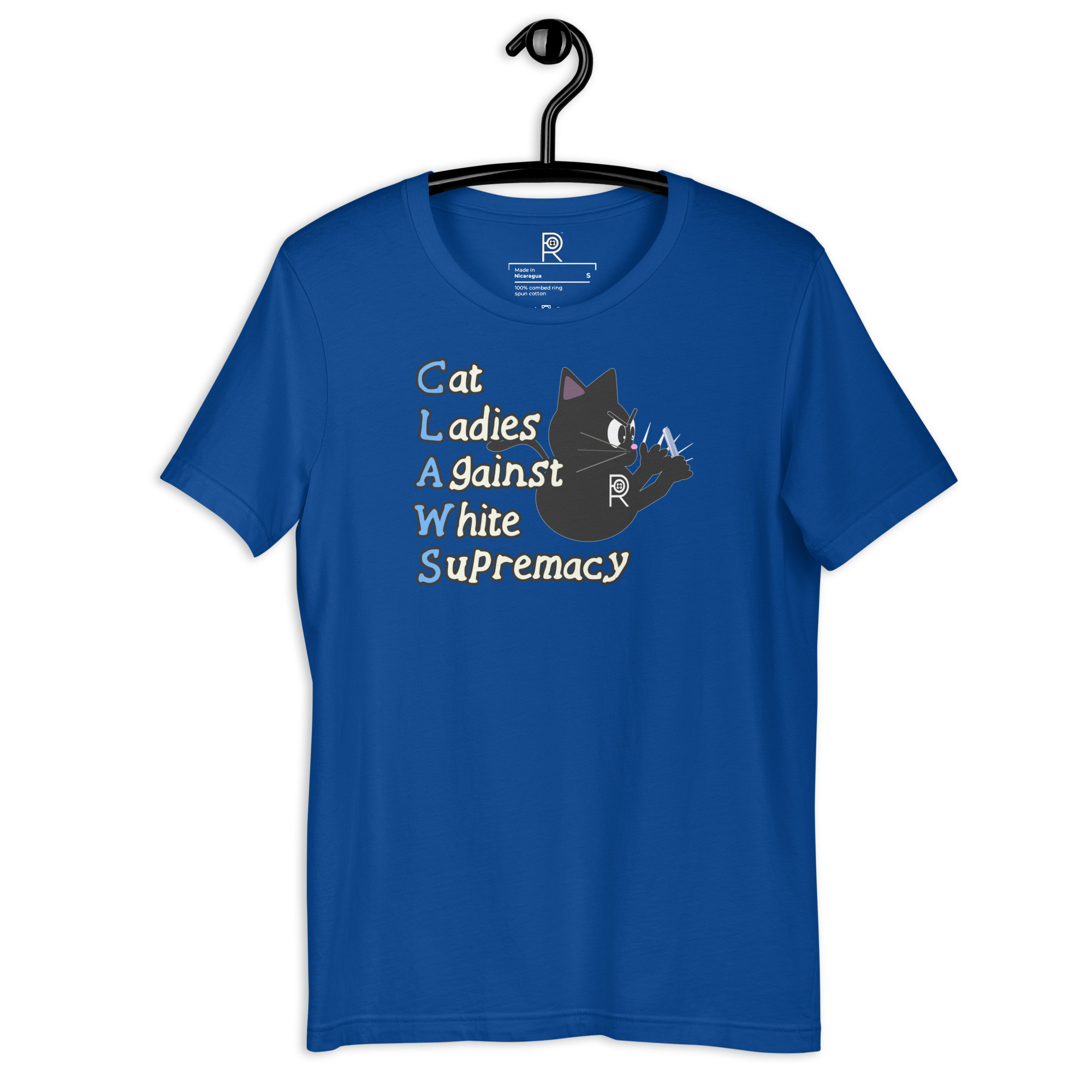 R - CLAWS Cat Ladies Against White Supremacy Dark Style Unisex T-shirt - Image 50