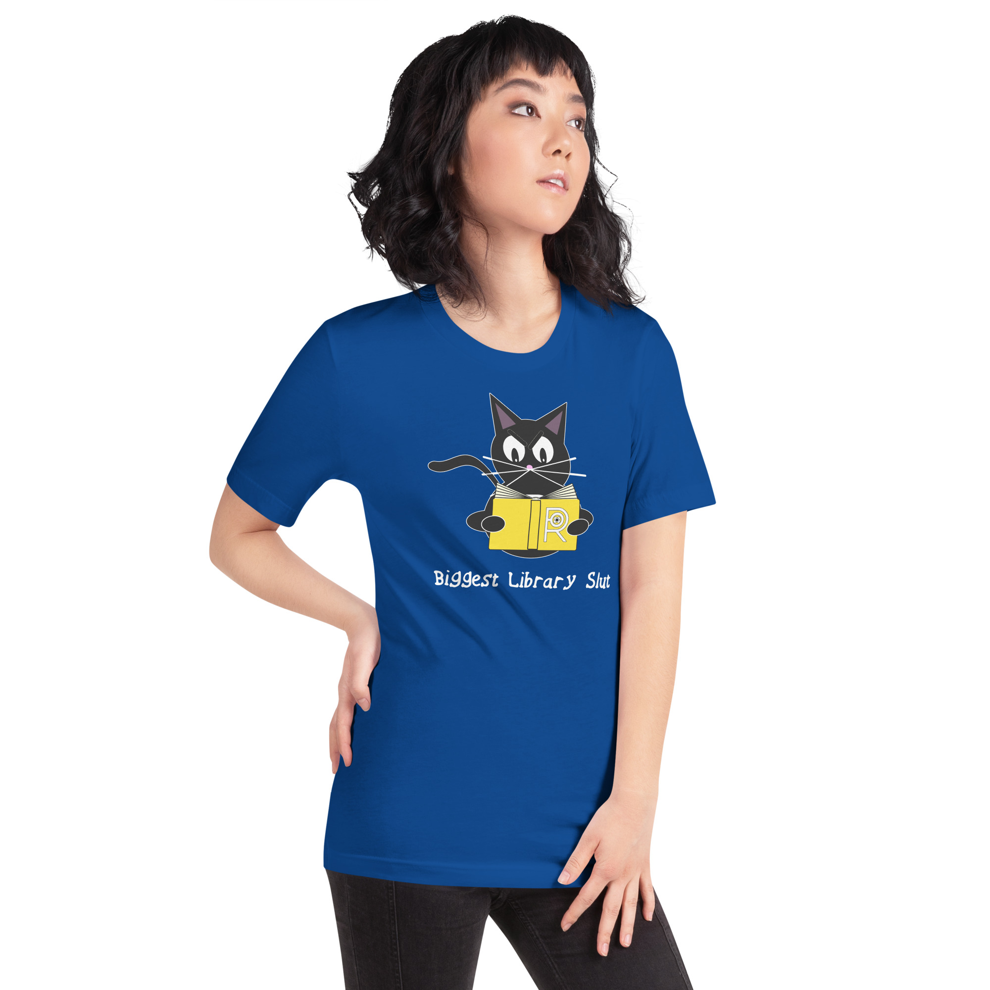 R - Biggest Library Slut Dark Style Unisex T-shirt - Image 18