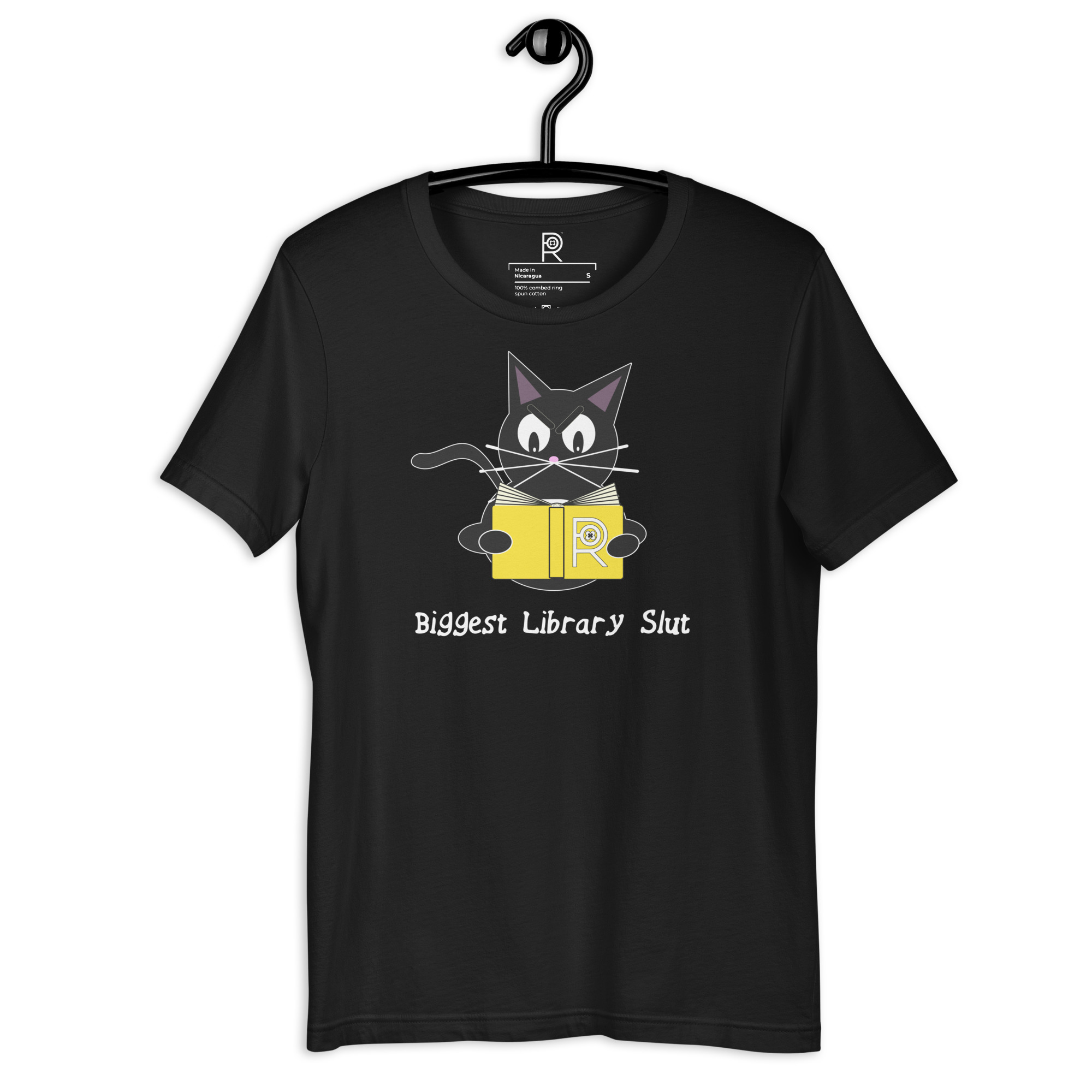 R - Biggest Library Slut Dark Style Unisex T-shirt - Image 30