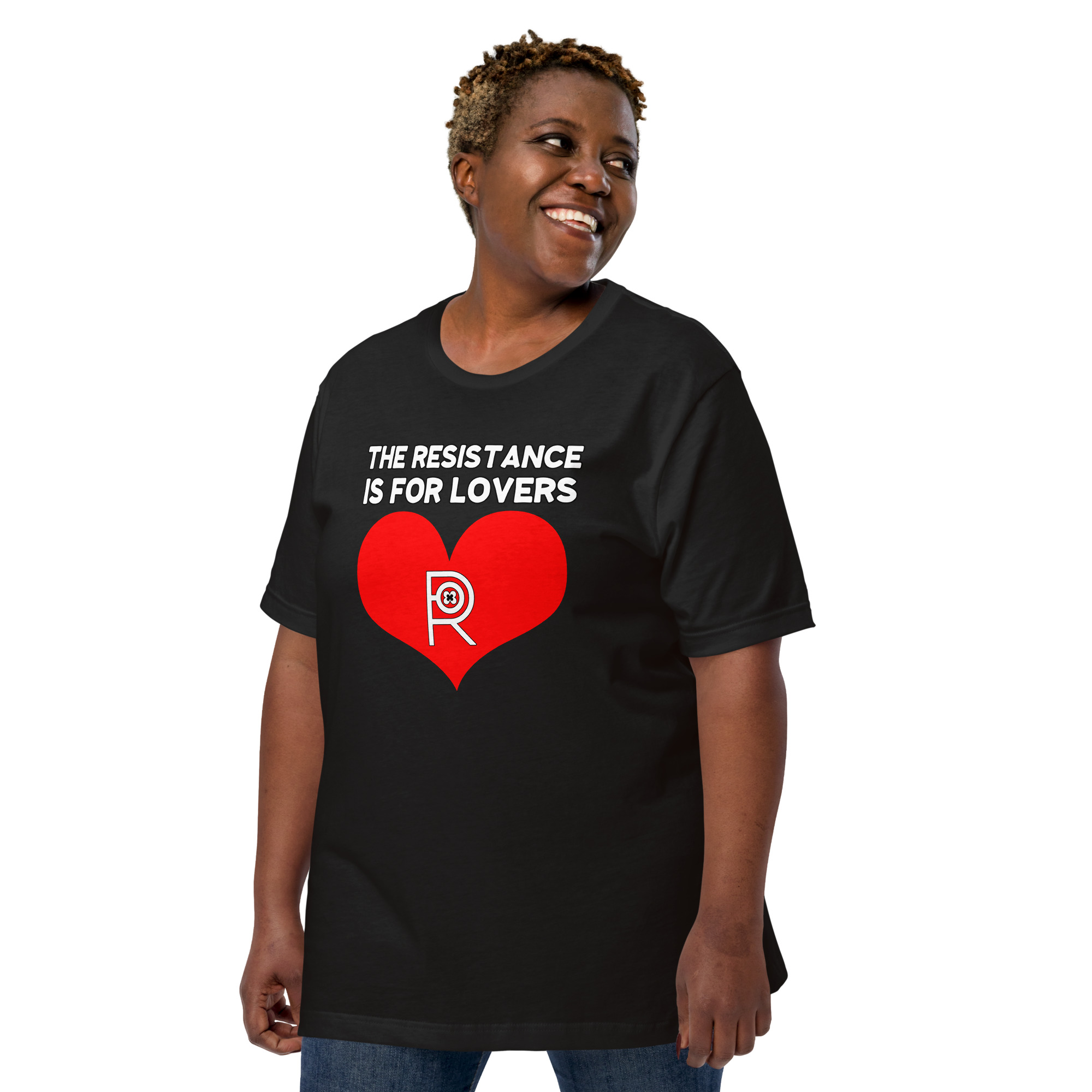 R - The Resistance Is For Lovers Dark Style Unisex T-shirt - Image 6