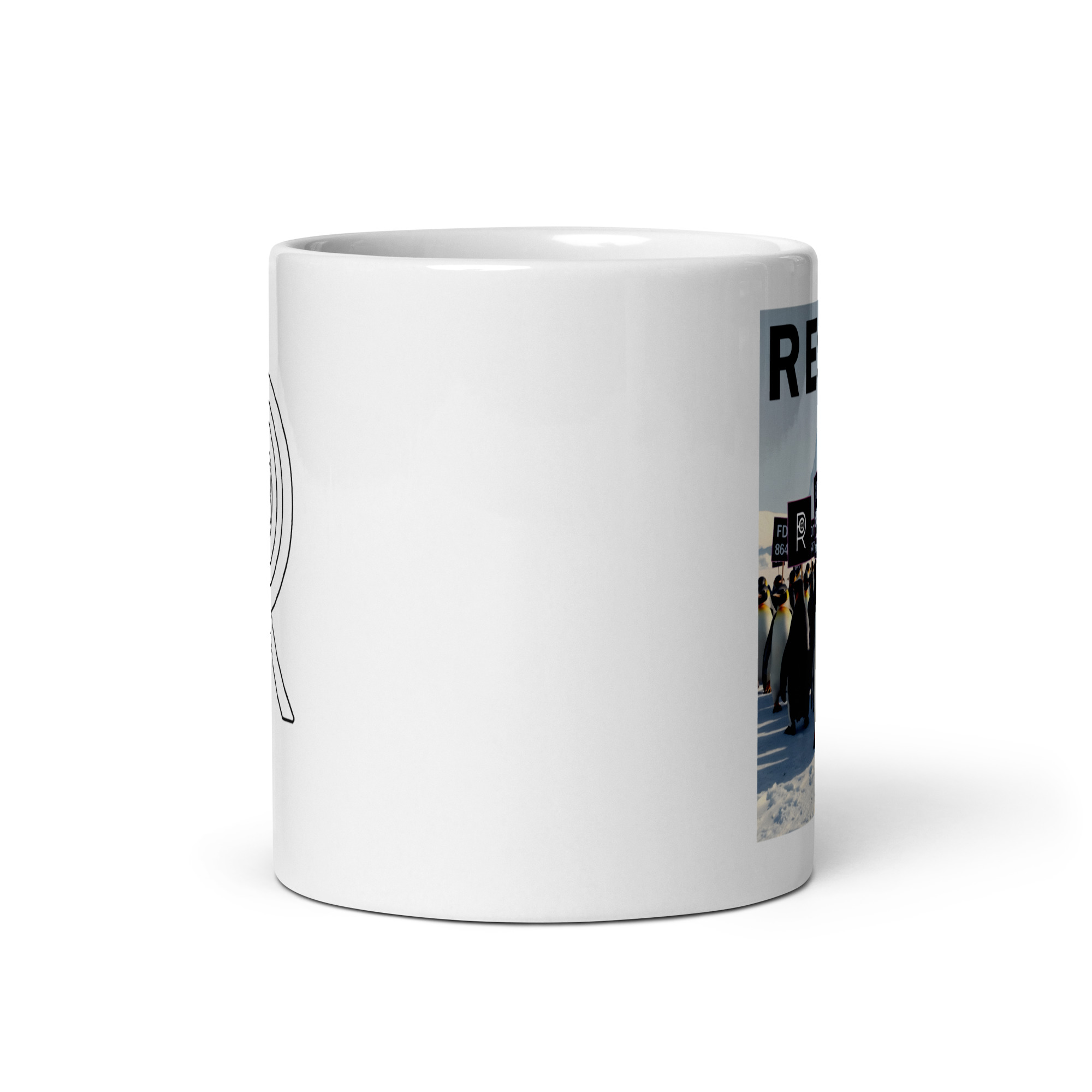R - Resist FDT No Tariffs MAGA Morons Are Governing America White Glossy Mug - Image 3