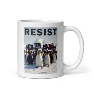 R - Resist FDT No Tariffs MAGA Morons Are Governing America White Glossy Mug