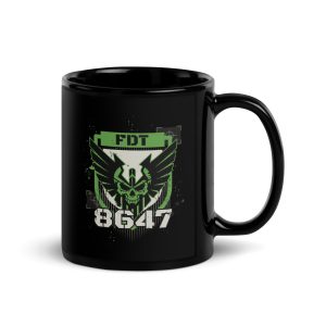 R - FDT 8647 Black Glossy Mug