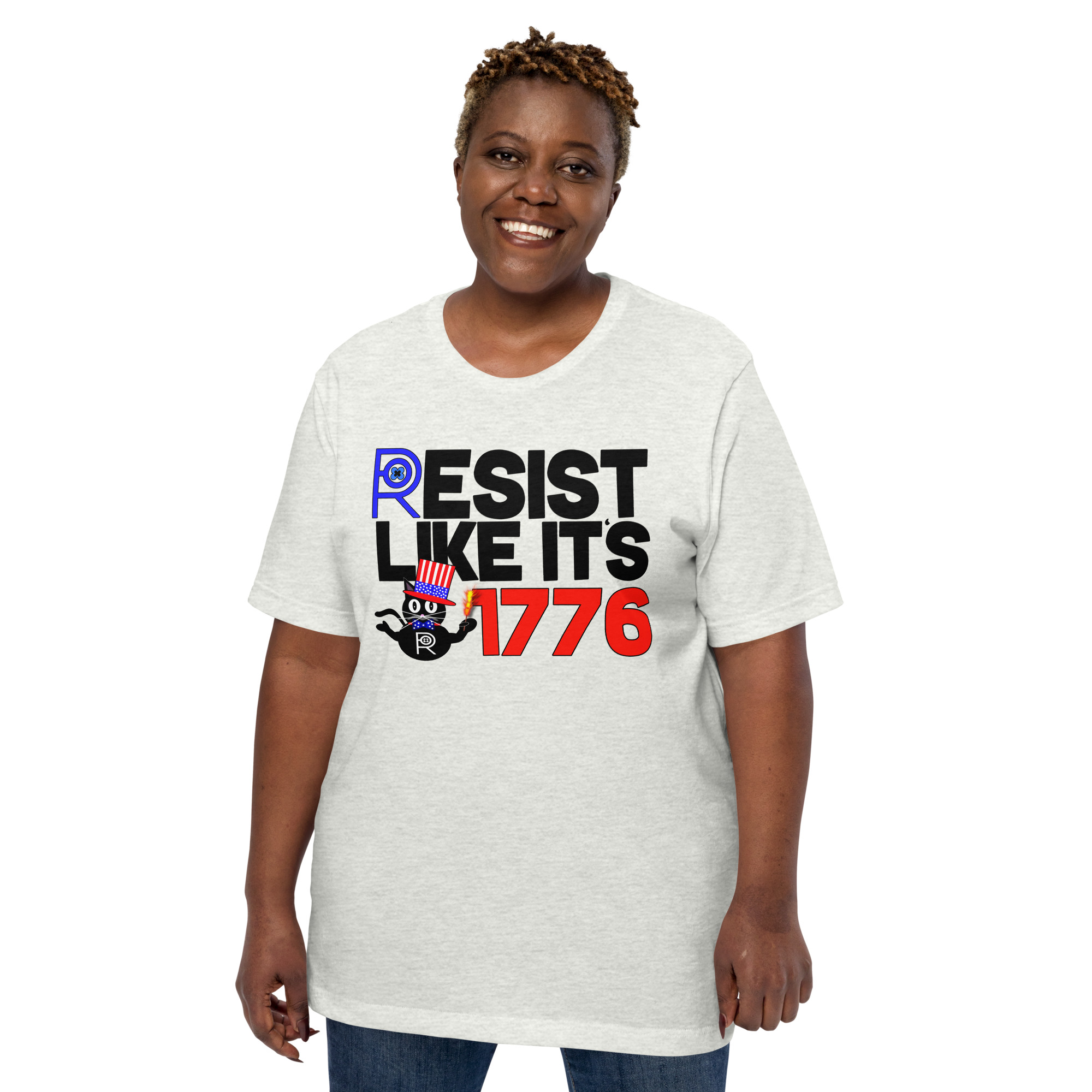 R - Resist Like It's 1776 Light Style Unisex T-shirt - Image 7
