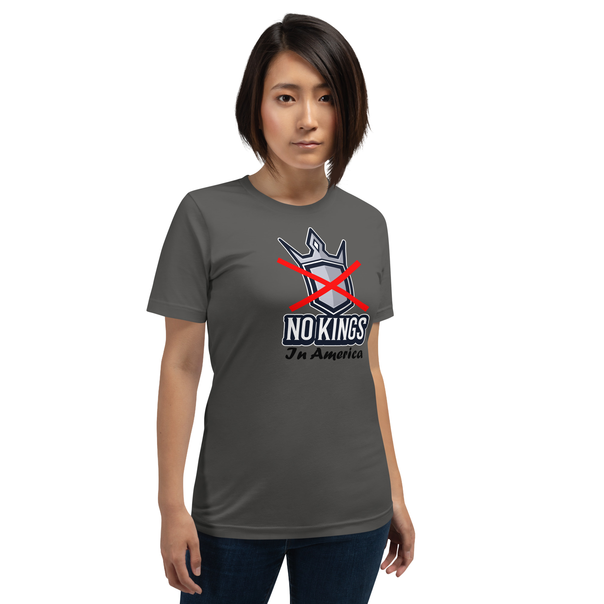 R - No Kings In America Dark Style Unisex T-shirt - Image 12