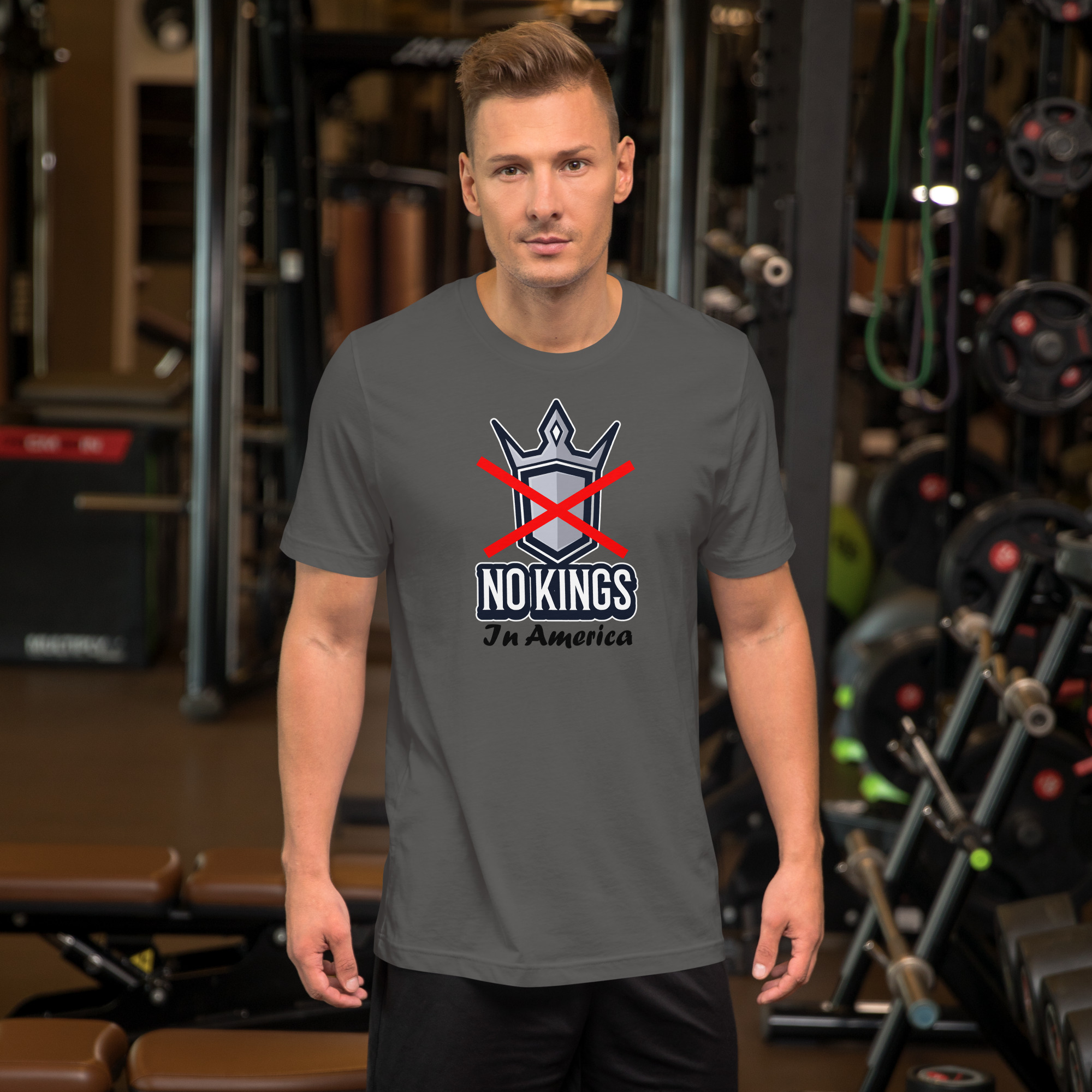 R - No Kings In America Dark Style Unisex T-shirt - Image 13