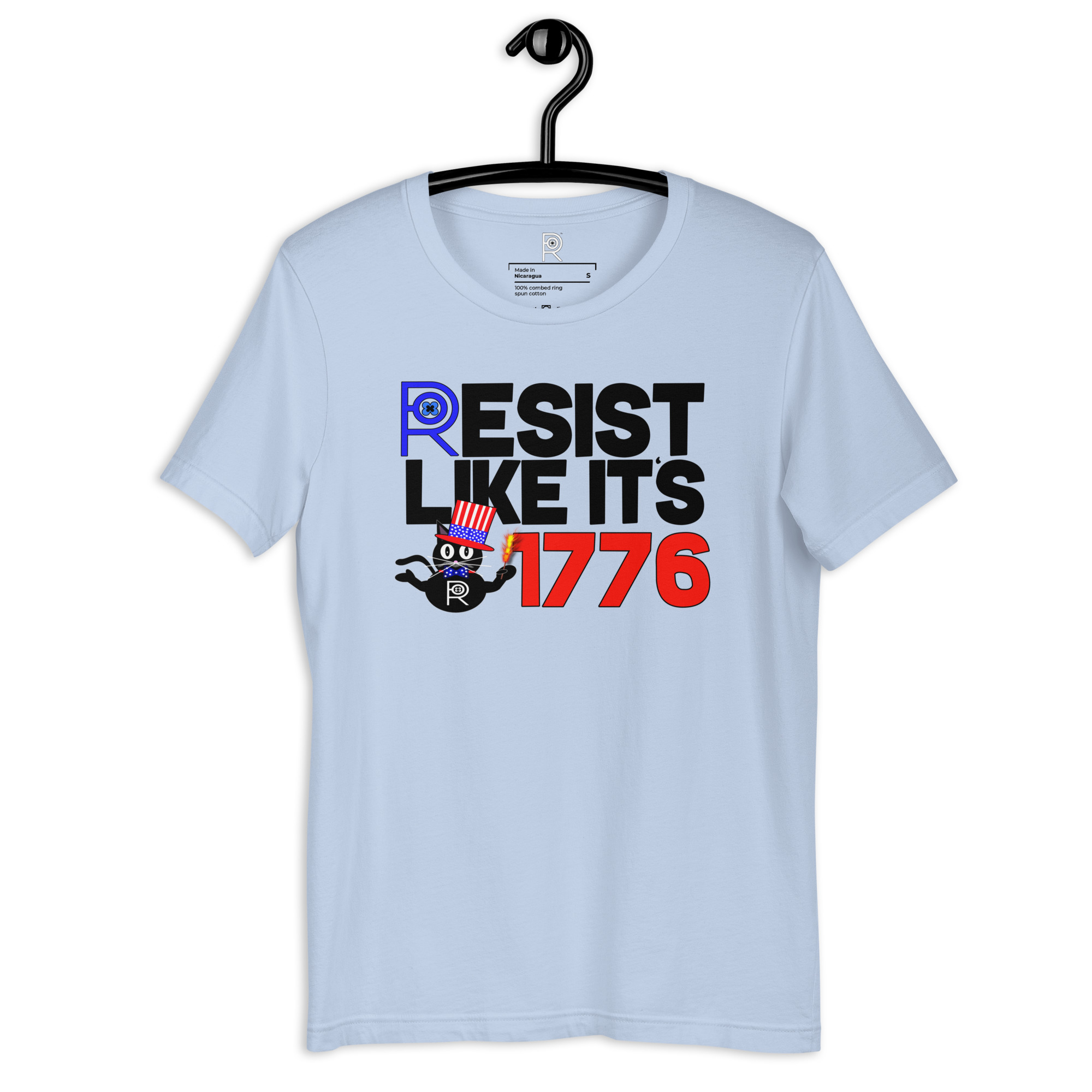 R - Resist Like It's 1776 Light Style Unisex T-shirt - Image 30
