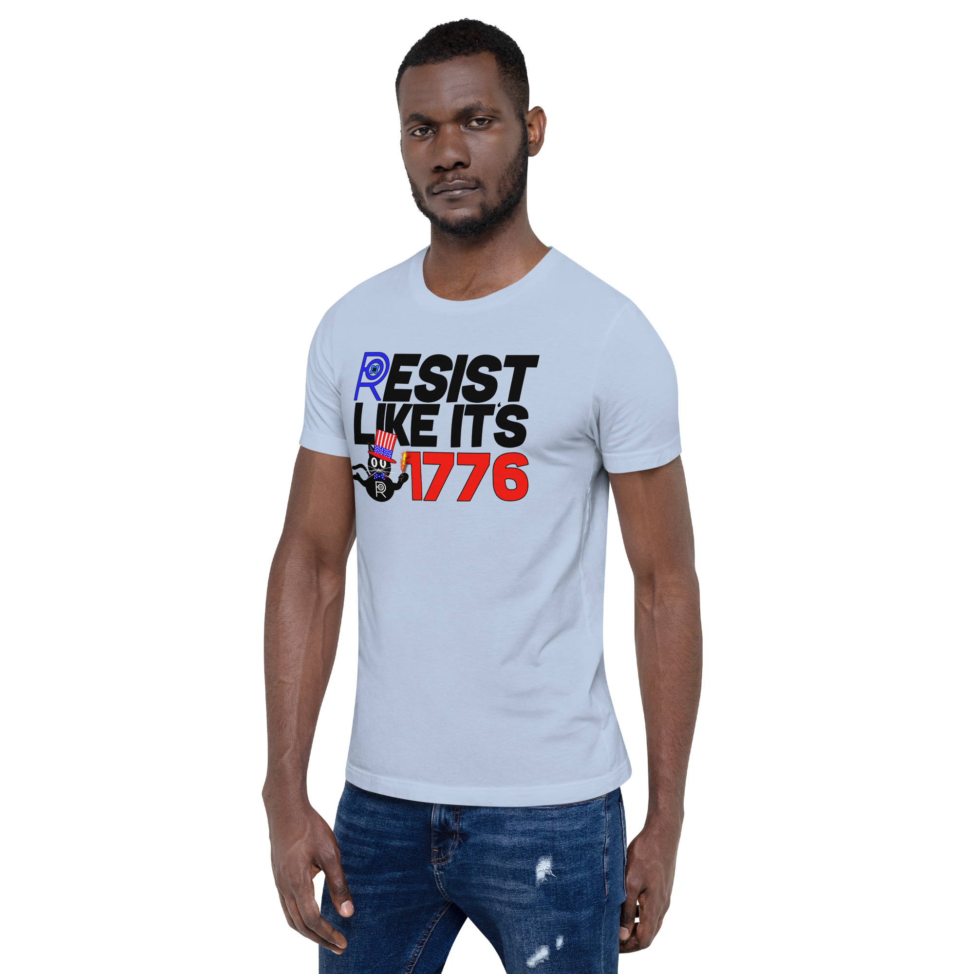 R - Resist Like It's 1776 Light Style Unisex T-shirt - Image 16