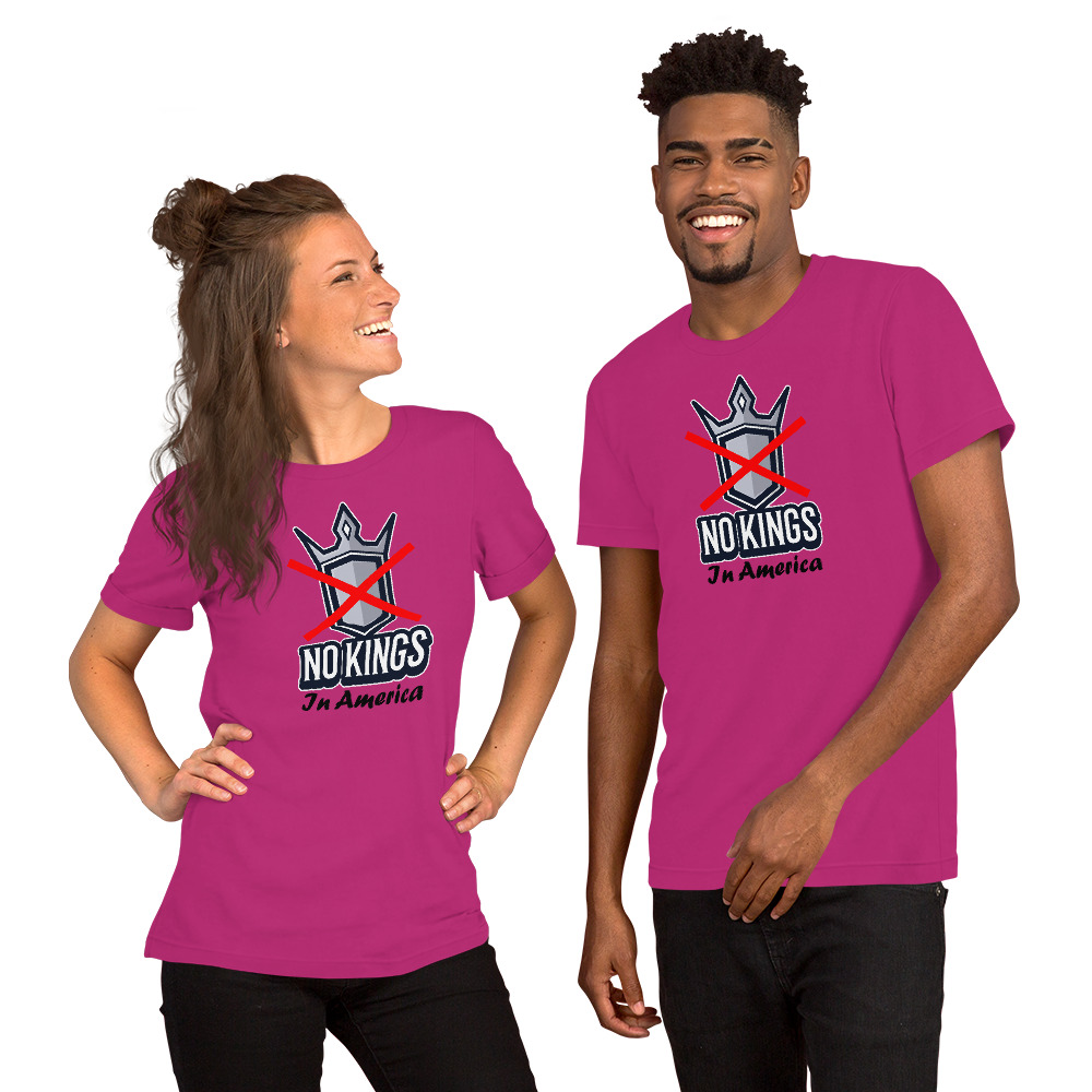 R - No Kings In America Dark Style Unisex T-shirt - Image 11