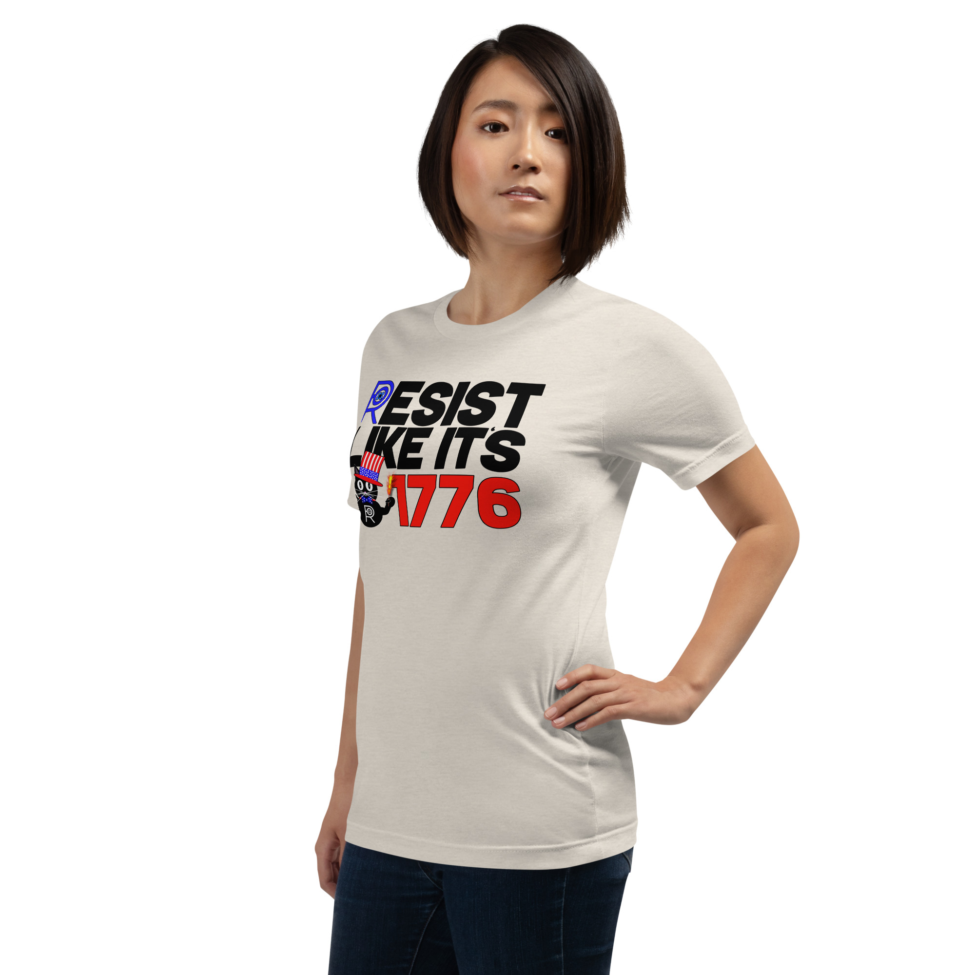 R - Resist Like It's 1776 Light Style Unisex T-shirt - Image 11