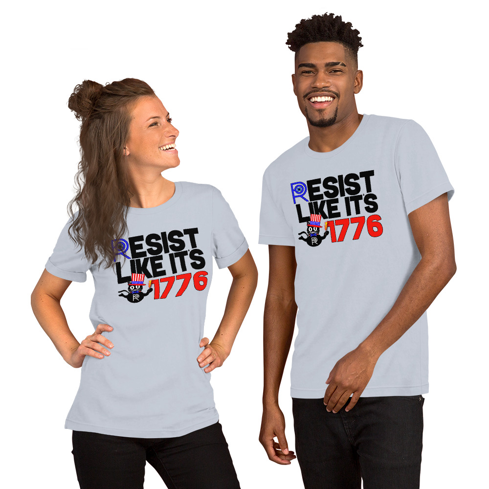 R - Resist Like It's 1776 Light Style Unisex T-shirt - Image 17