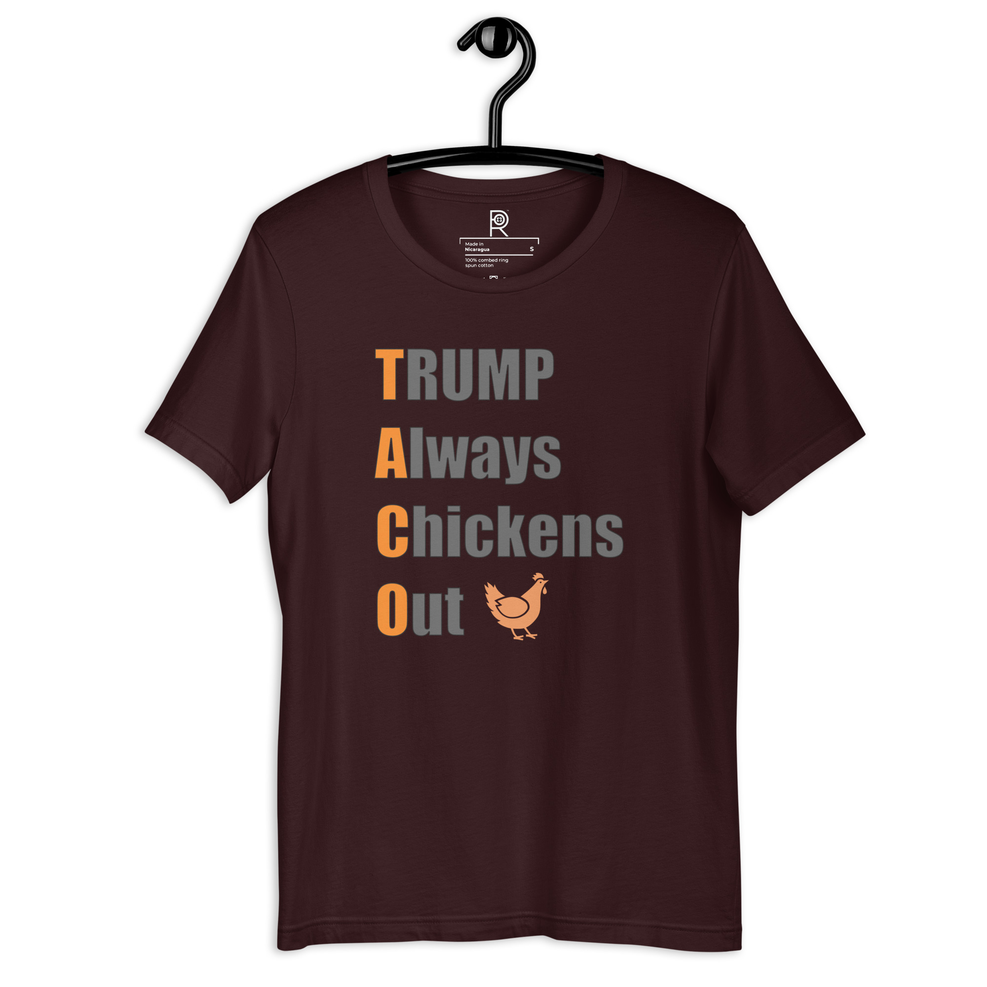 R - TACO - Trump Always Chickens Out Dark Style Unisex T-shirt - Image 19