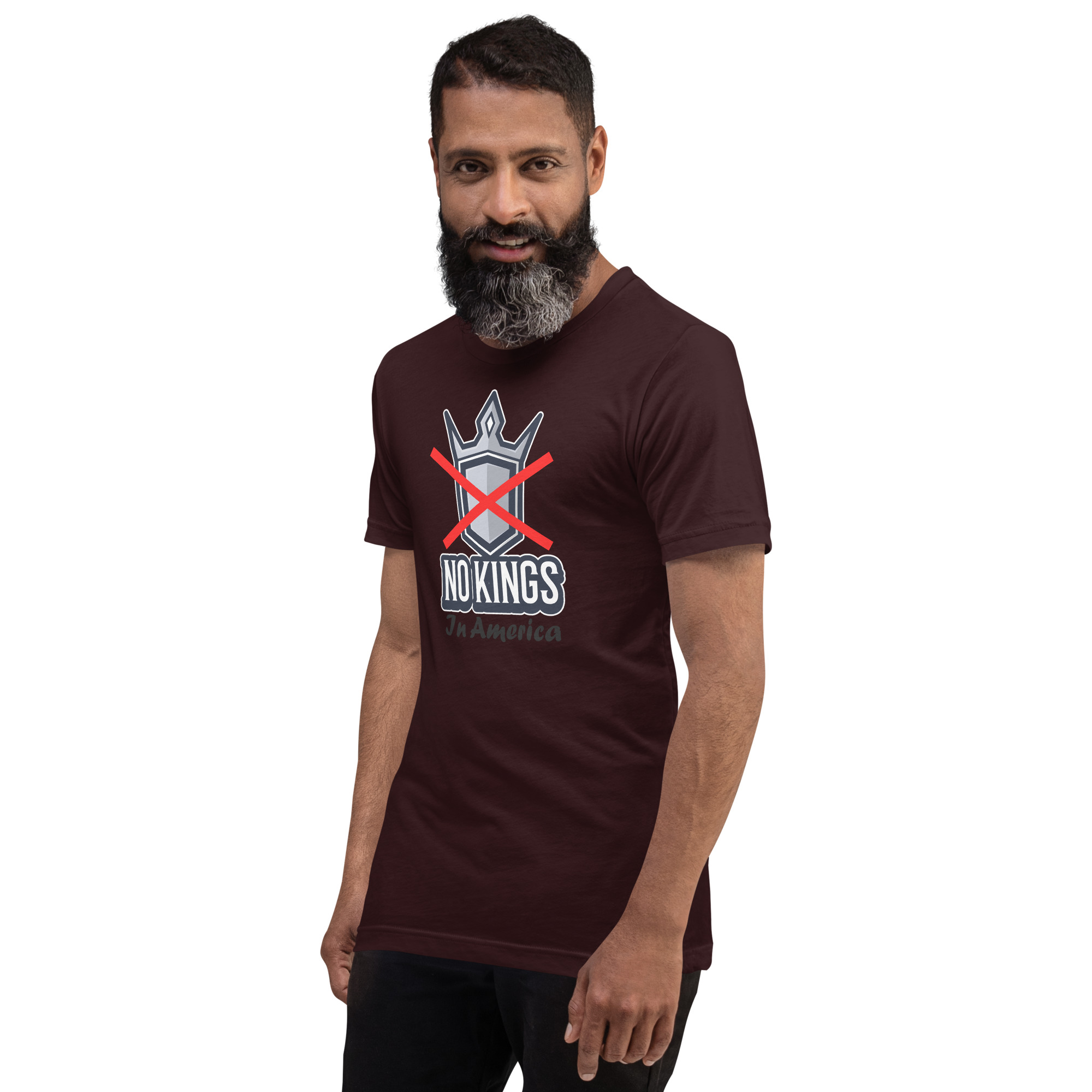 R - No Kings In America Dark Style Unisex T-shirt - Image 5