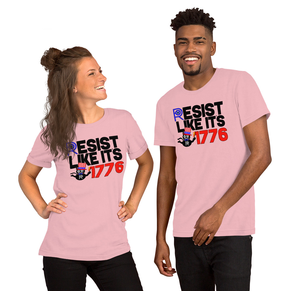 R - Resist Like It's 1776 Light Style Unisex T-shirt - Image 20