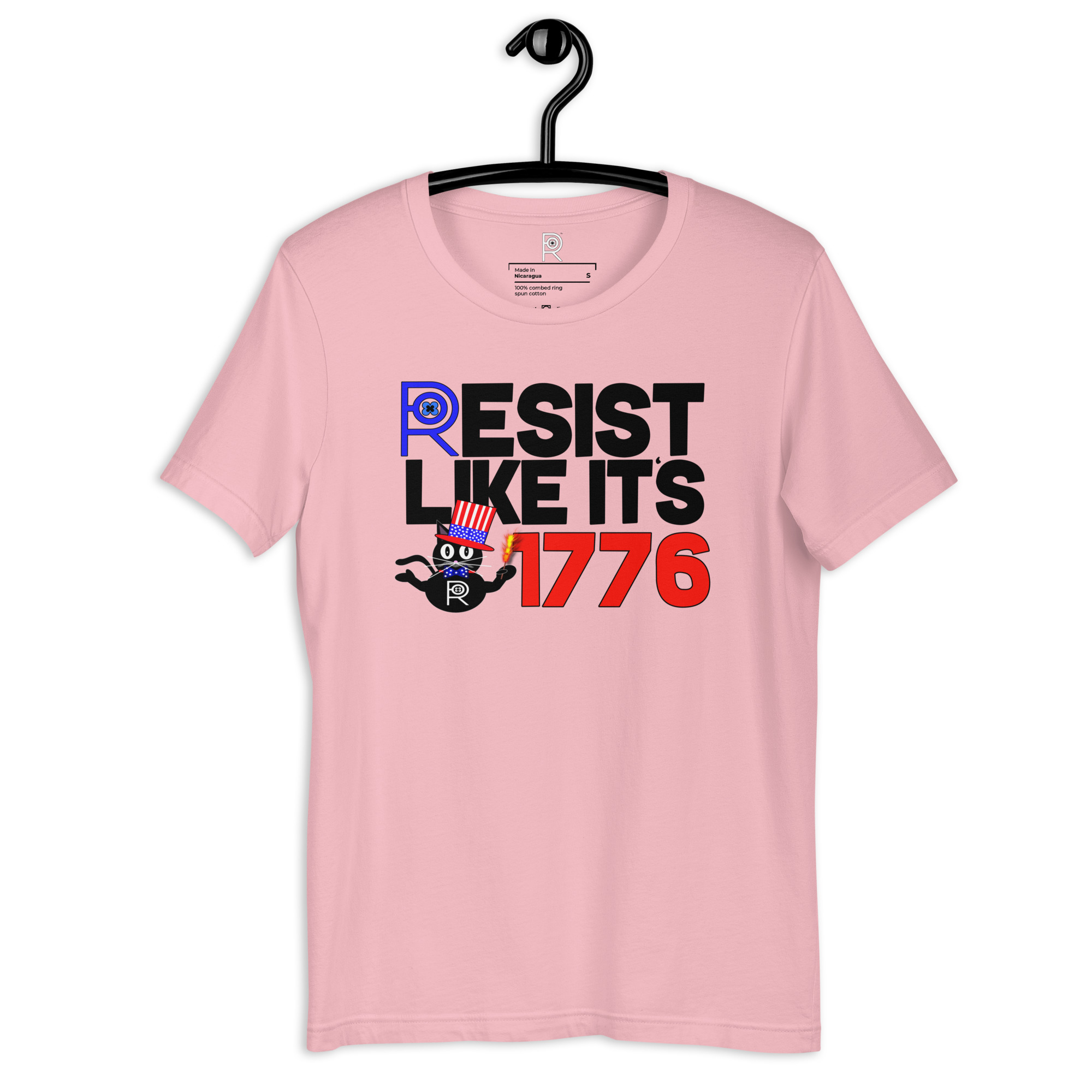 R - Resist Like It's 1776 Light Style Unisex T-shirt - Image 21