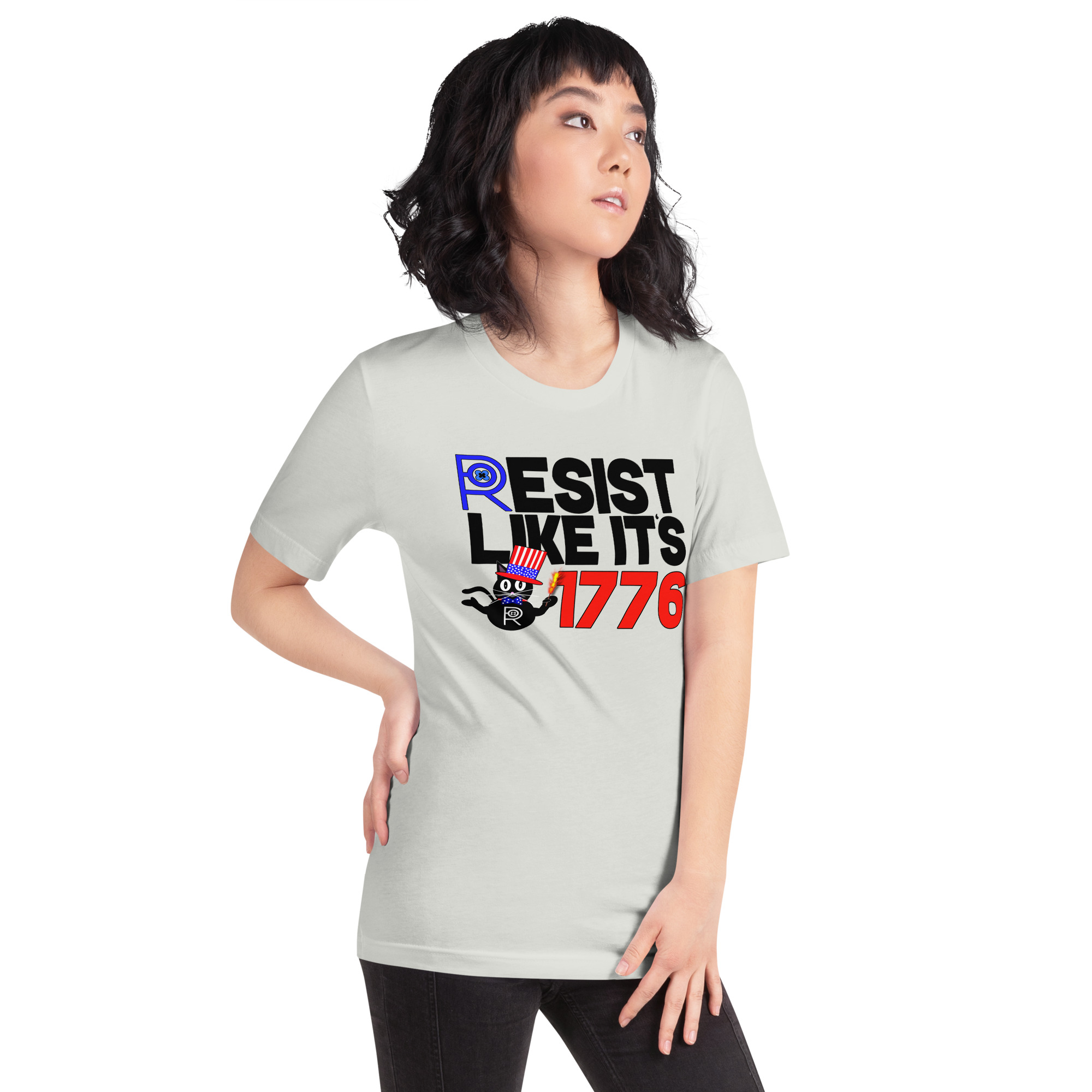 R - Resist Like It's 1776 Light Style Unisex T-shirt - Image 9