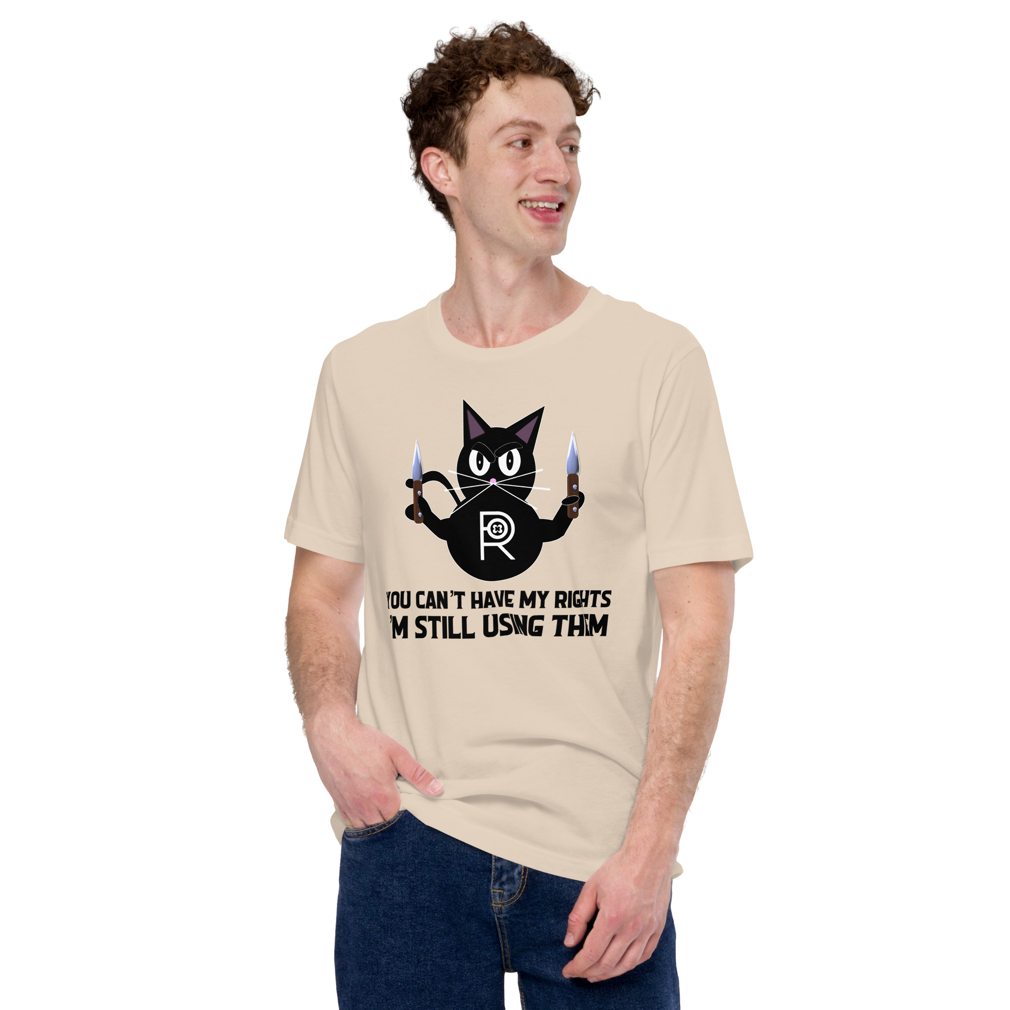 R - You Can't Have My Rights I'm Still Using Them Light Style Unisex T-shirt - Image 10