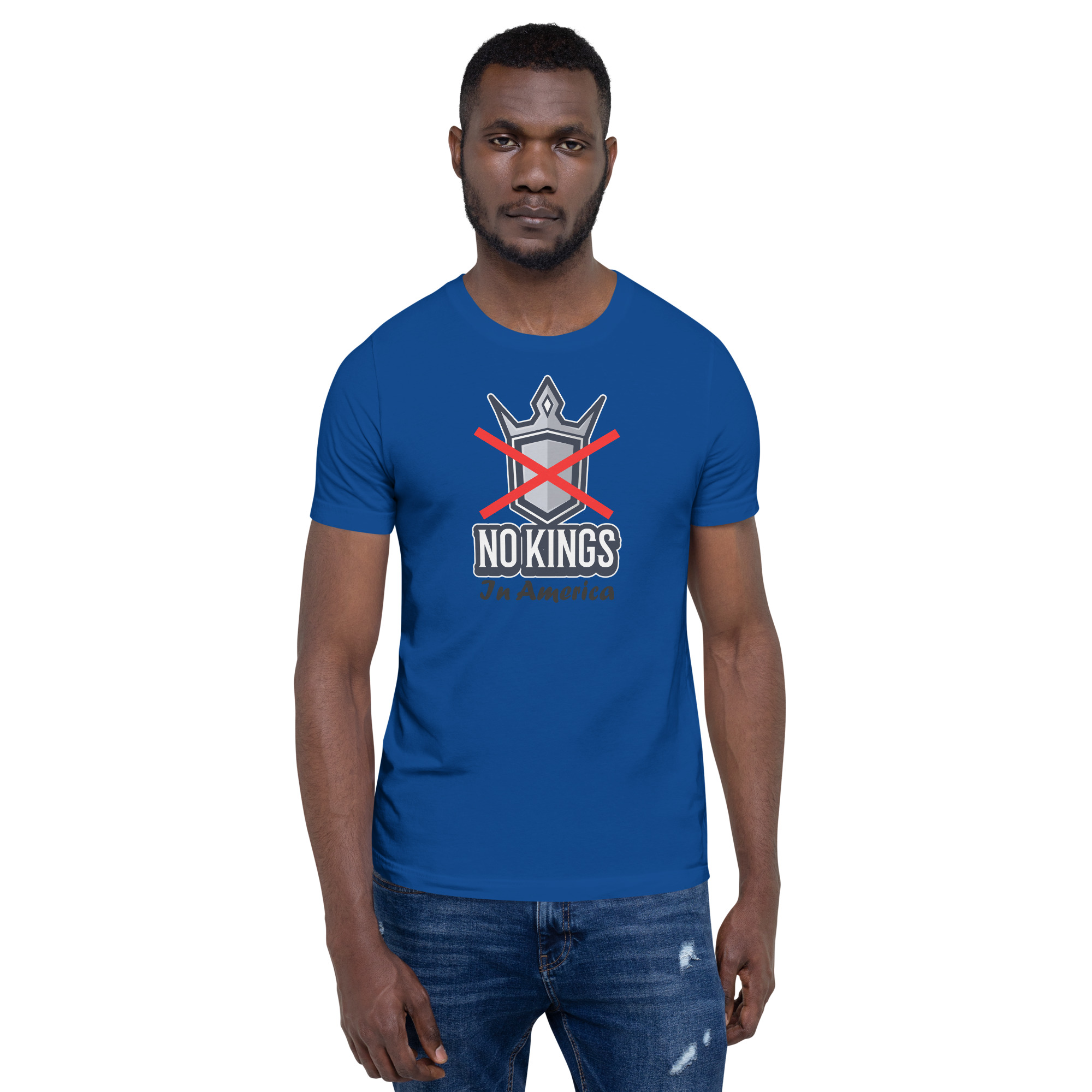 R - No Kings In America Dark Style Unisex T-shirt - Image 7