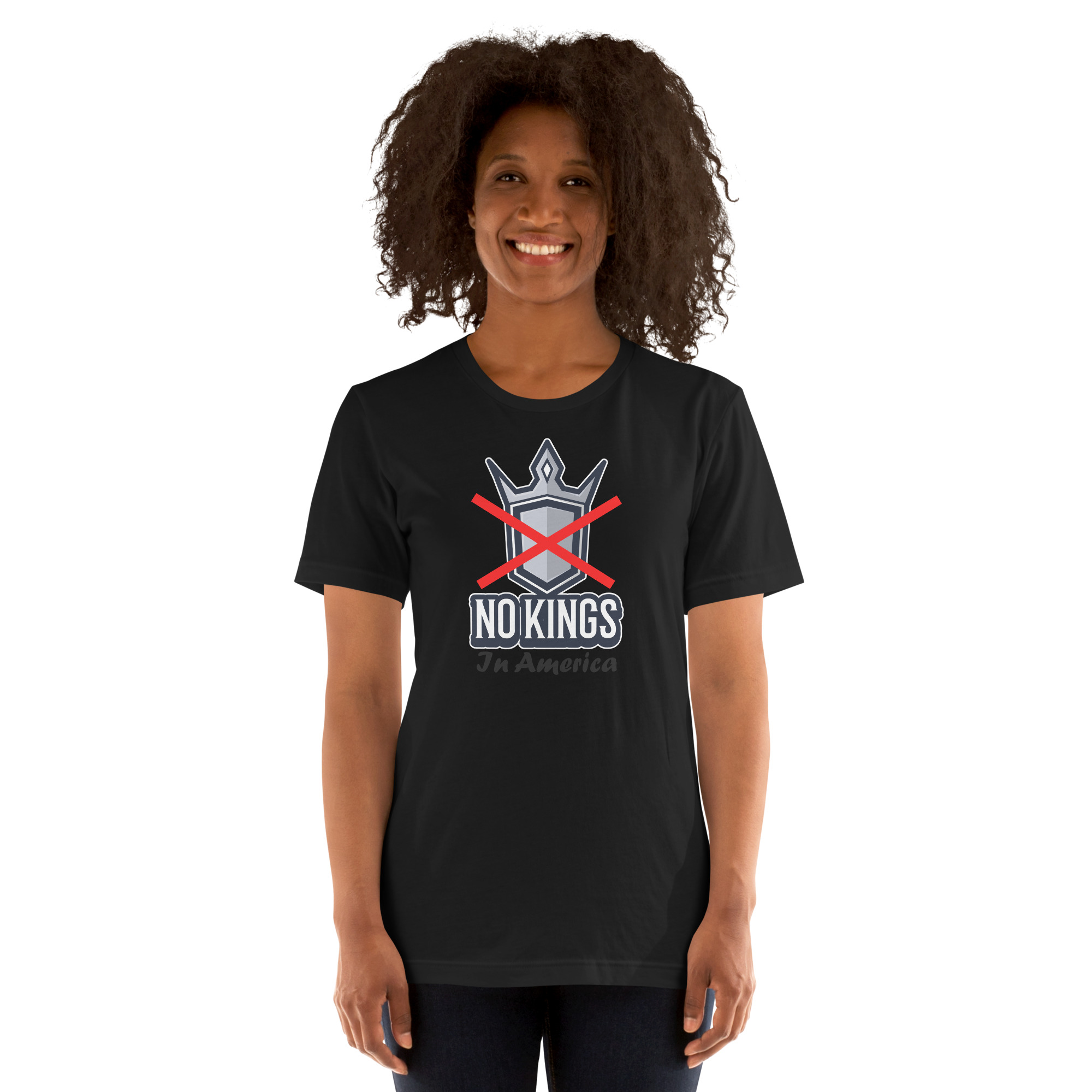 R - No Kings In America Dark Style Unisex T-shirt - Image 2