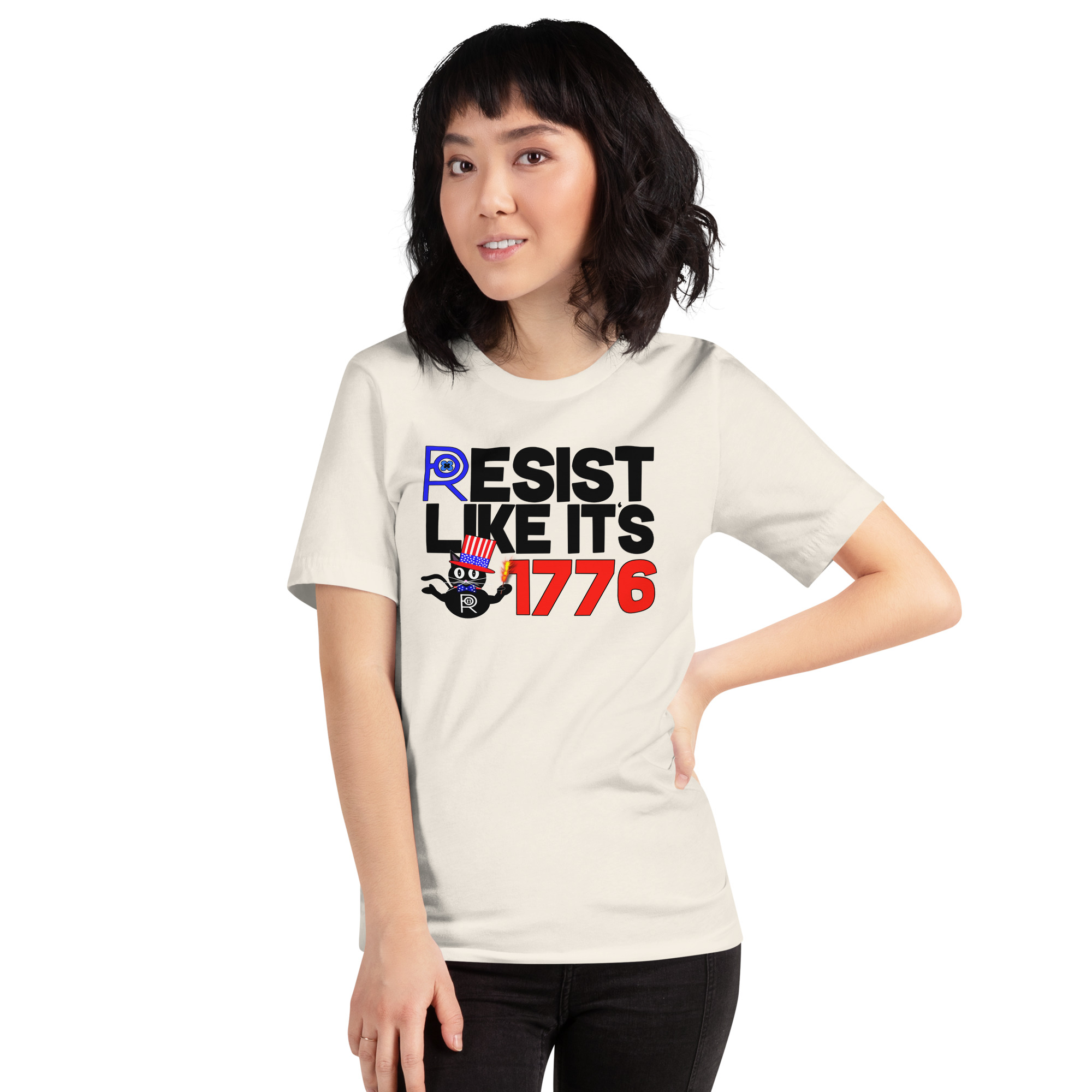R - Resist Like It's 1776 Light Style Unisex T-shirt - Image 3