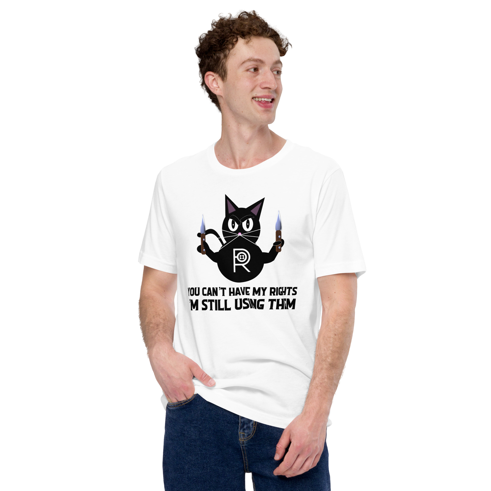 R - You Can't Have My Rights I'm Still Using Them Light Style Unisex T-shirt - Image 21