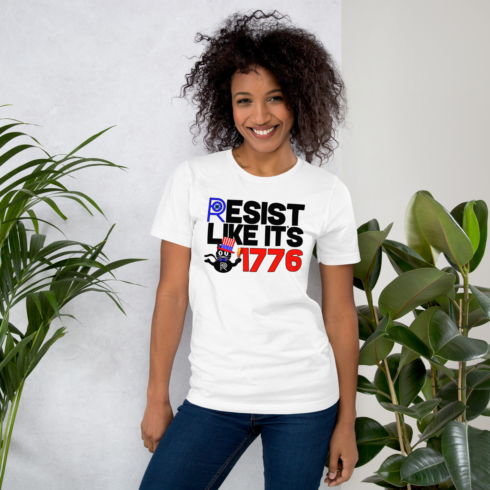 R - Resist Like It's 1776 Light Style Unisex T-shirt - Image 5