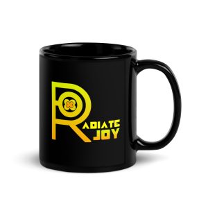 R - Radiate Joy Black Glossy Mug