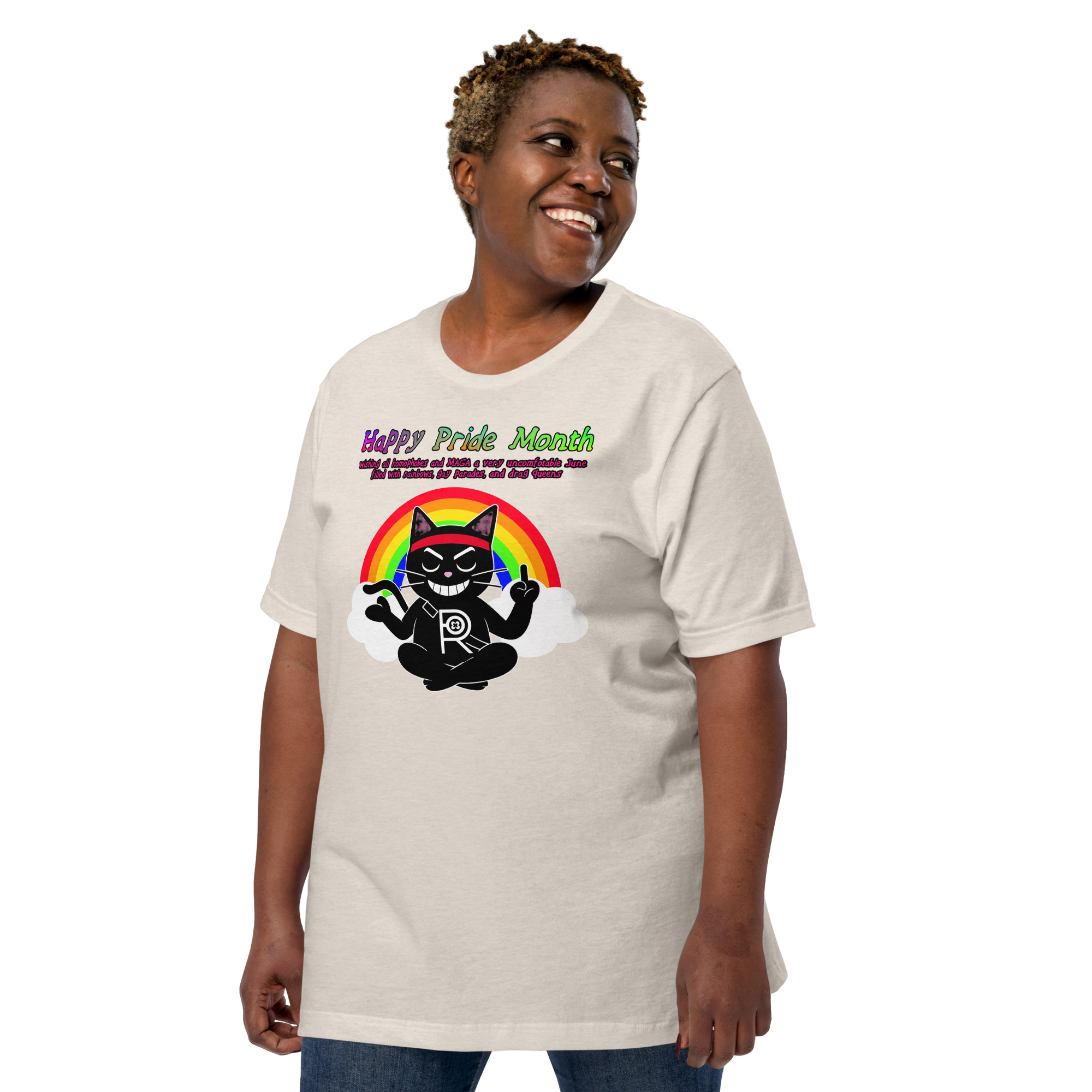 R - Happy Pride Month Light Style Unisex T-shirt - Image 9