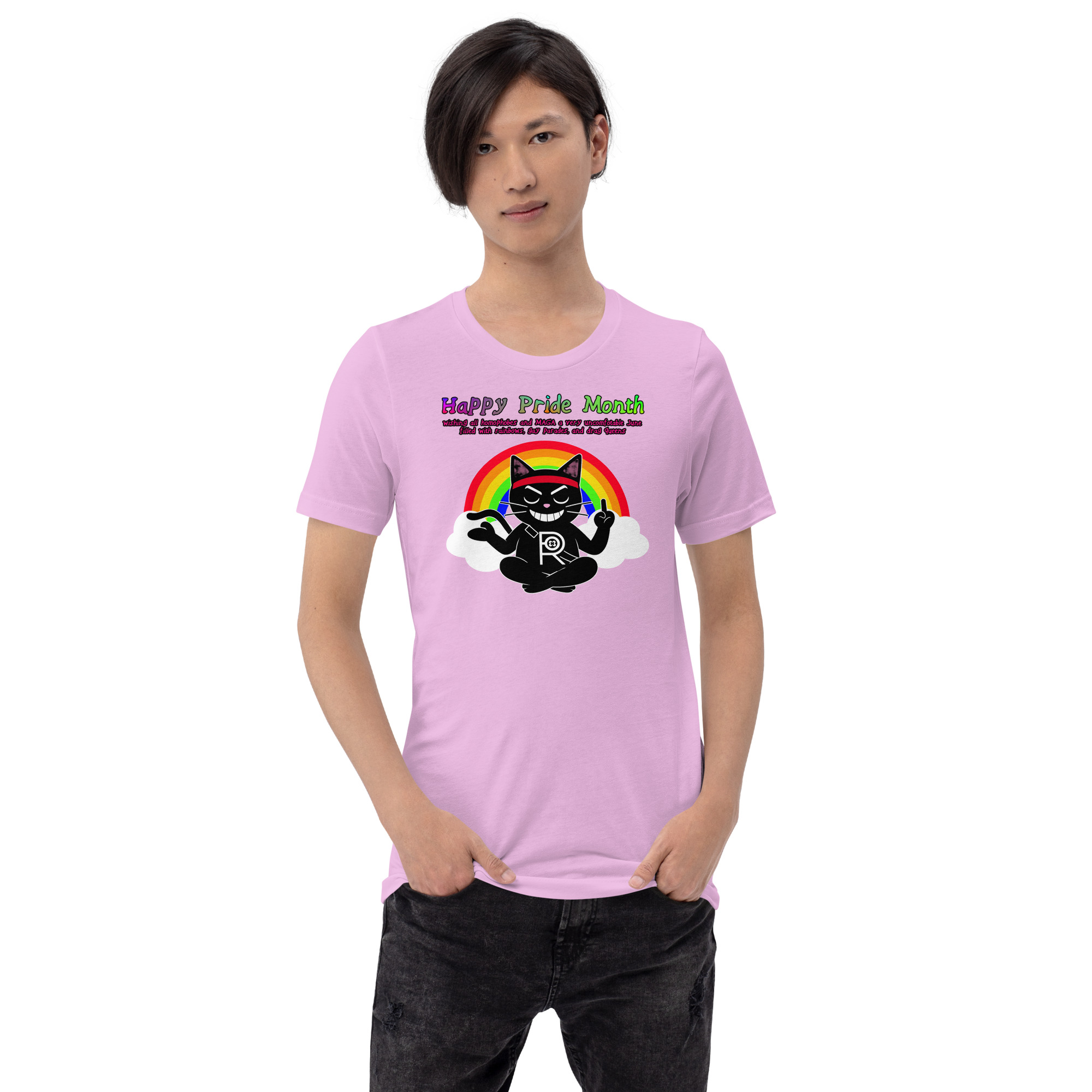 R - Happy Pride Month Light Style Unisex T-shirt - Image 3
