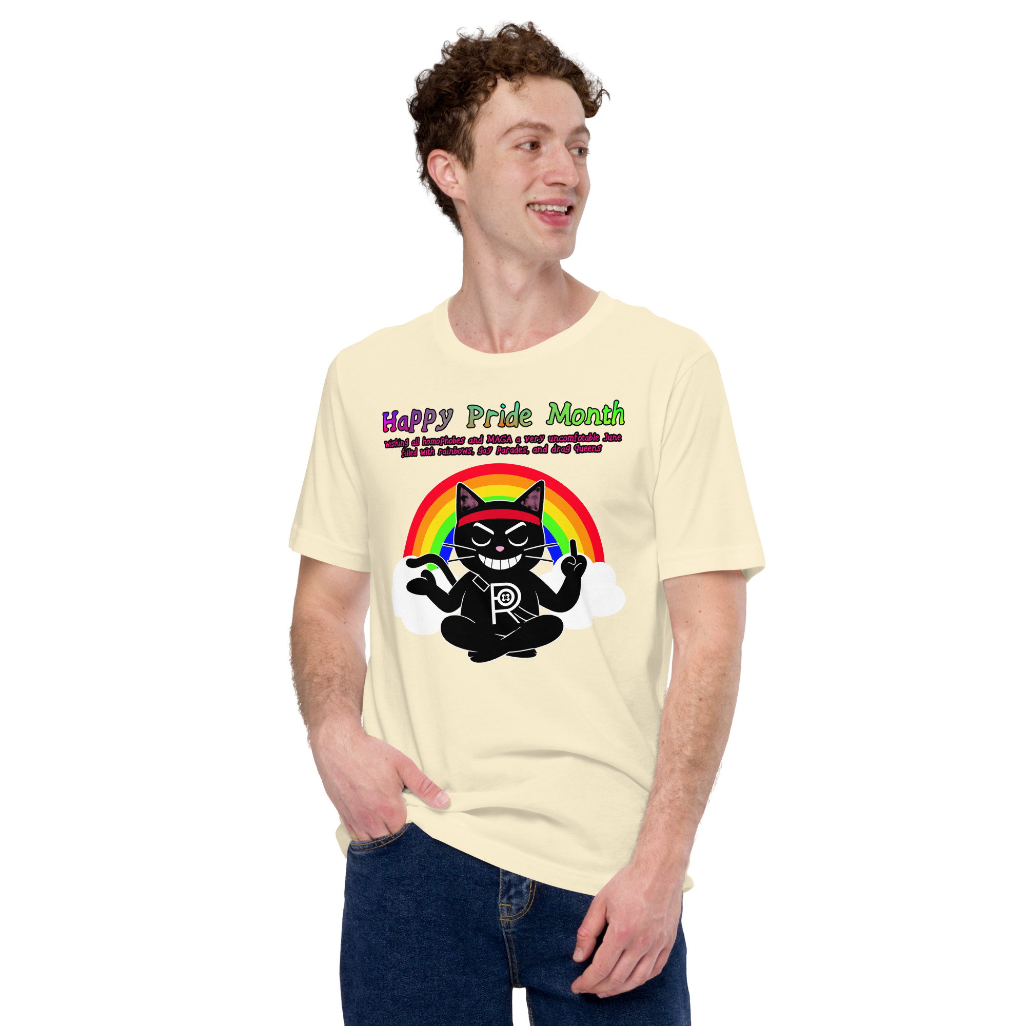 R - Happy Pride Month Light Style Unisex T-shirt - Image 17